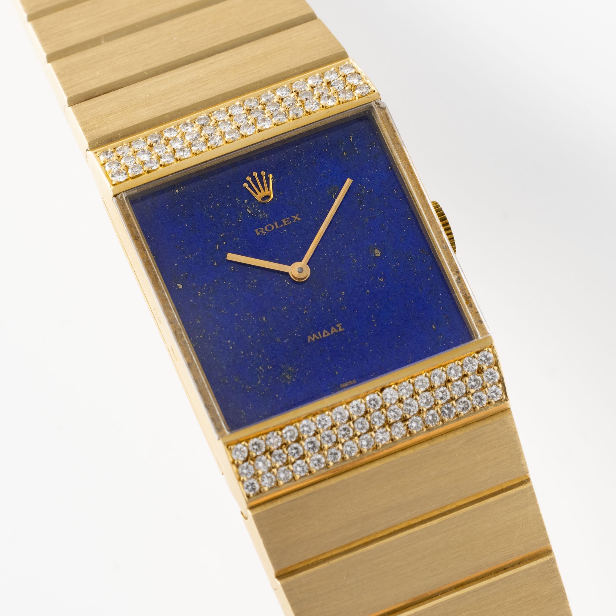 Rolex King Midas 4611 Lapis Lazuli Dial Diamond Lugs