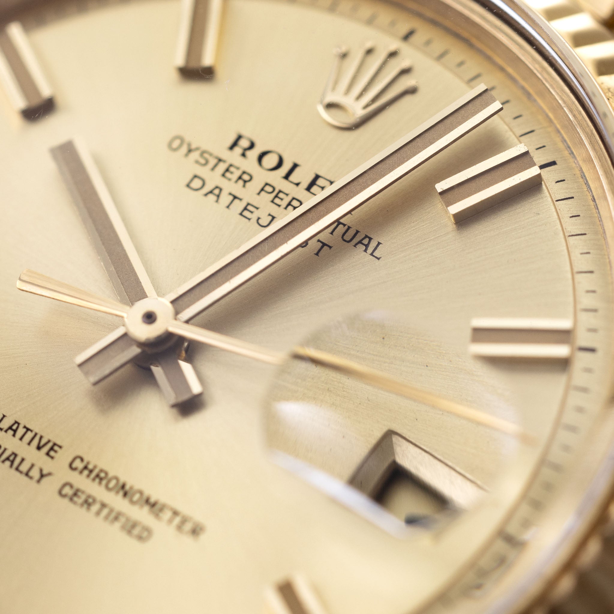 Rolex Datejust Wide Boy Dial in 18 k Yellow Gold ref 1601