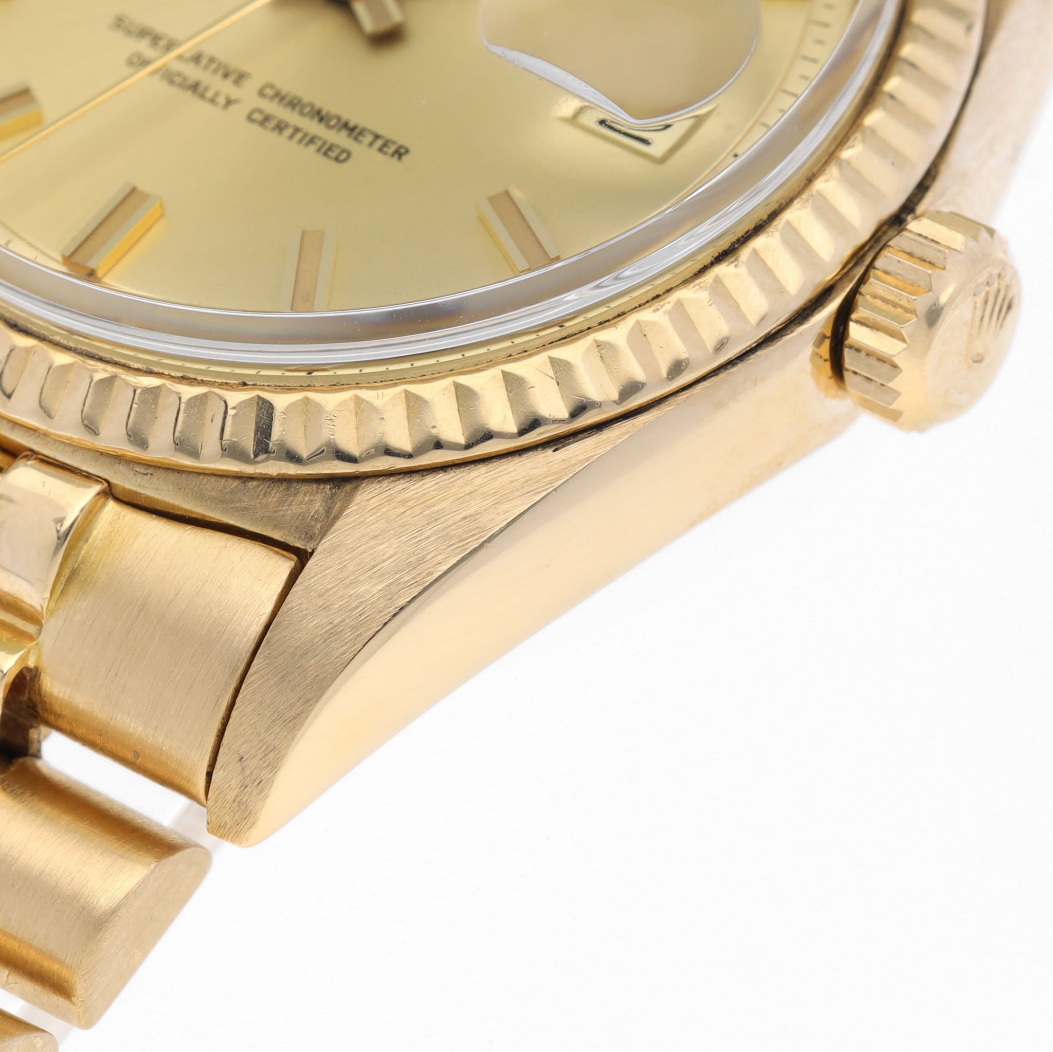 Rolex Datejust Wide Boy Dial in 18 k Yellow Gold ref 1601