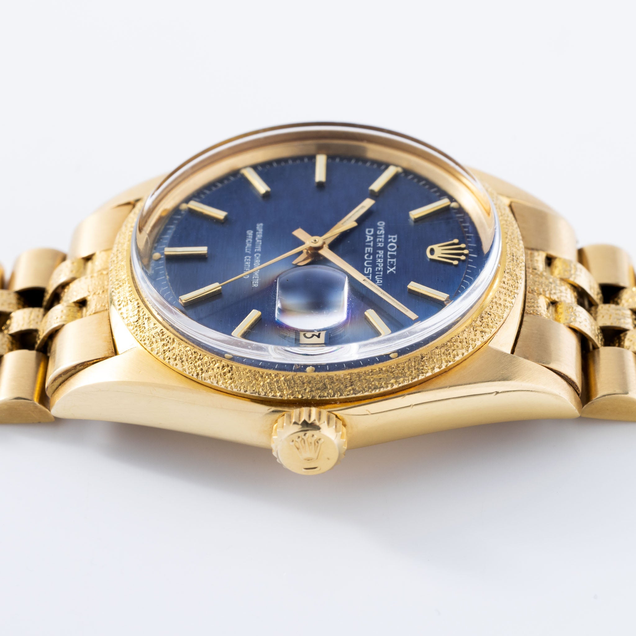 Rolex Datejust Yellow Gold Ref 1611 Morellis Shantung Dial