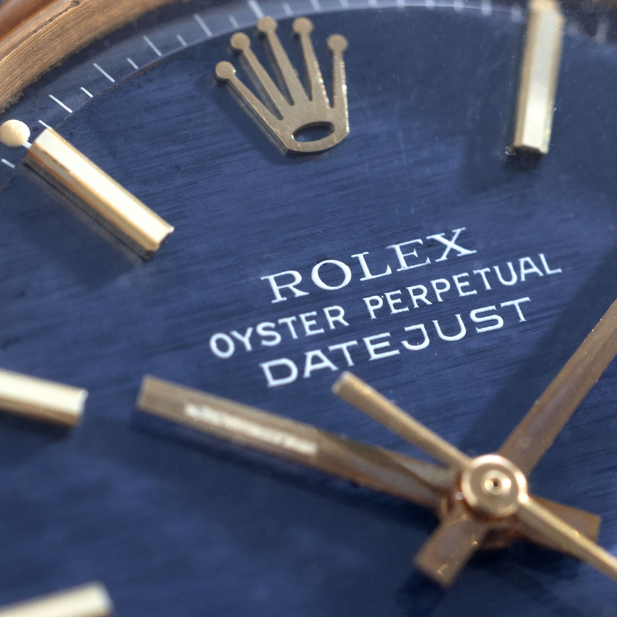 Rolex Datejust Yellow Gold Ref 1611 Morellis Shantung Dial