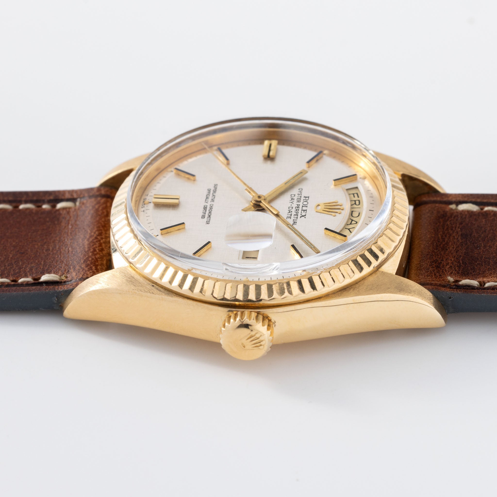 Rolex Day-Date Yellow Gold Linen Dial Ref 1803