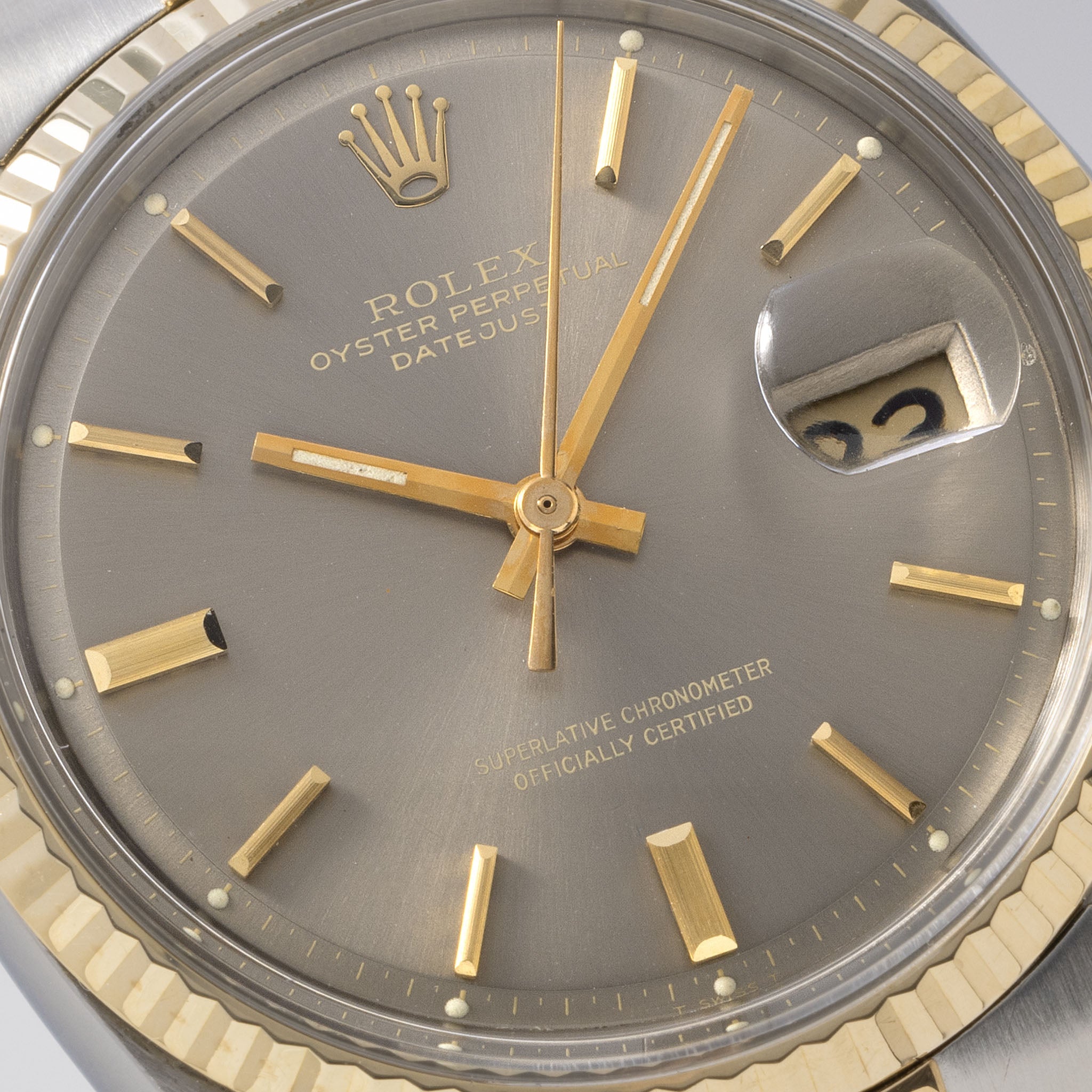 Rolex Datejust Steel and Gold Grey Dial ref 1601/3