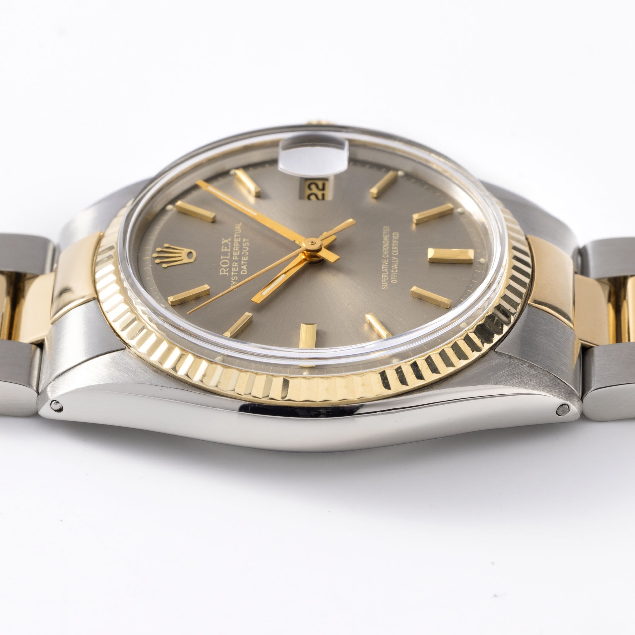 Rolex Datejust Steel and Gold Grey Dial ref 1601/3