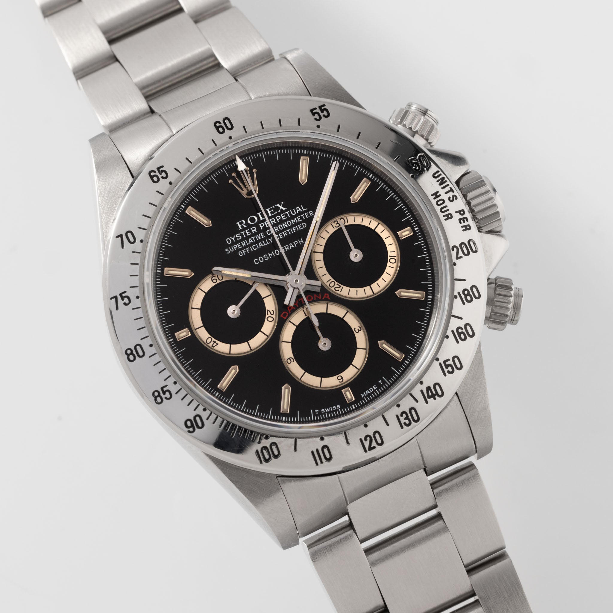 Rolex Daytona Steel 16520 Black Floating Dial with Papers