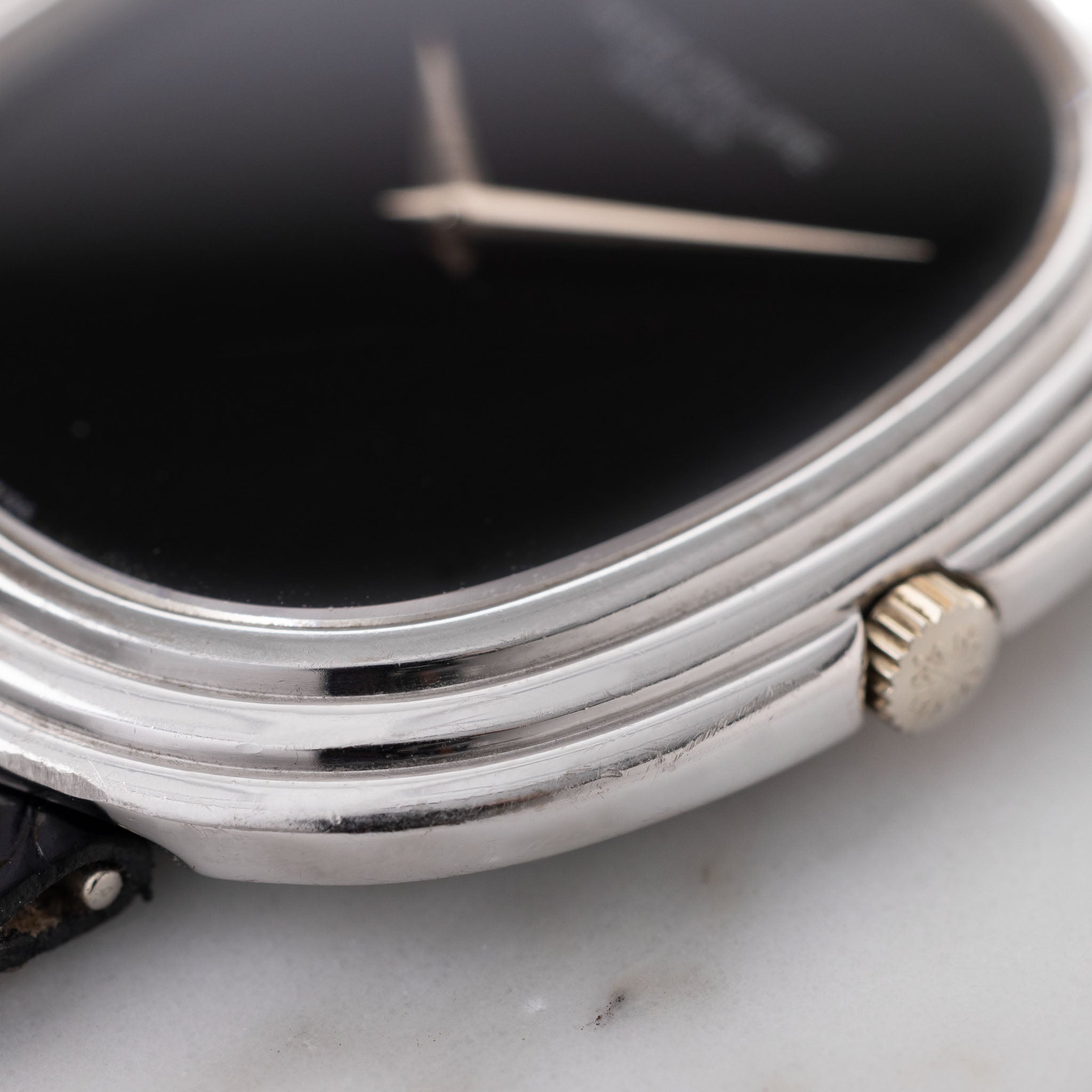 Patek Philippe Ellipse 3634 White Gold Step Case with Onyx Dial