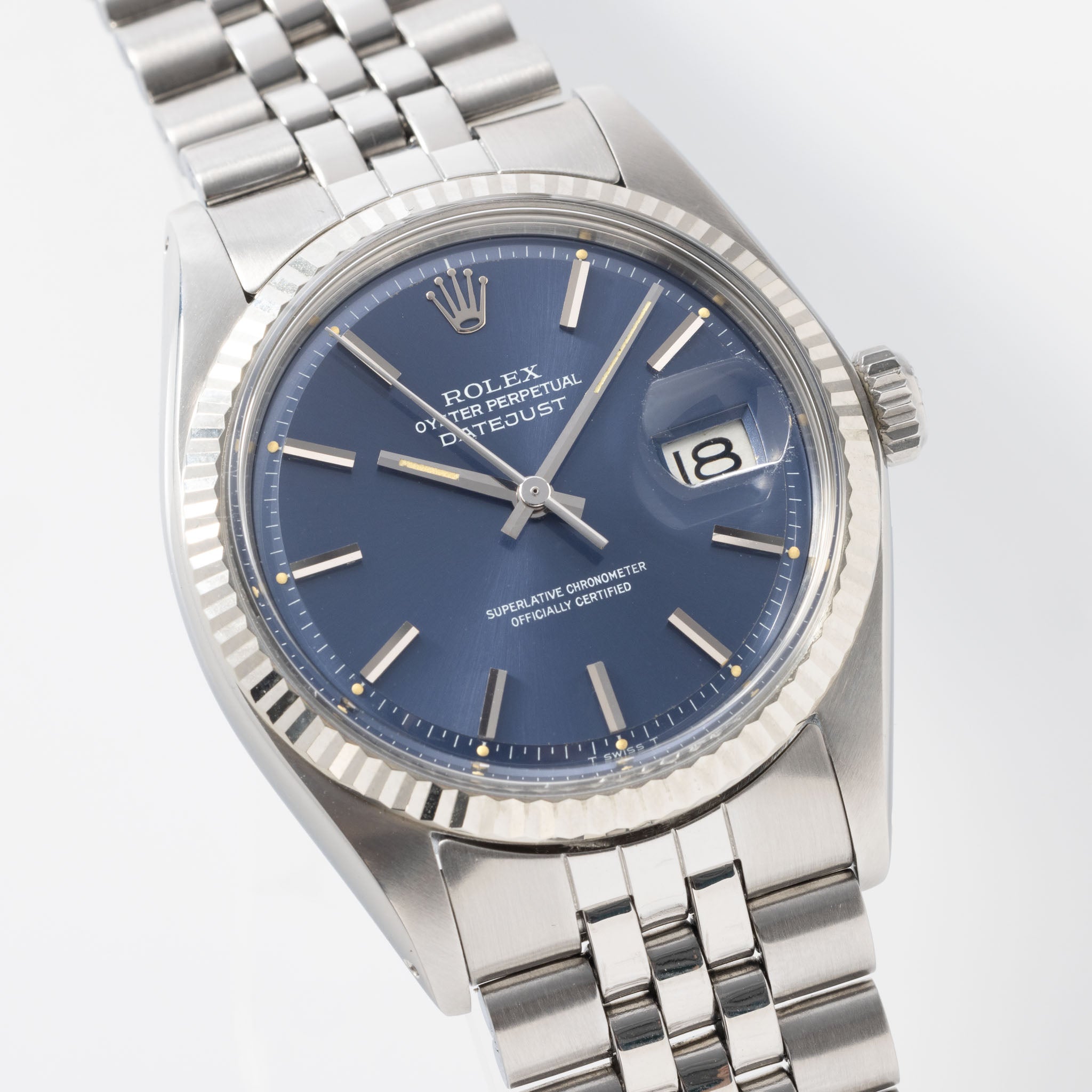 Rolex Datejust 1601 Blue Dial with Original Guarantee Paper