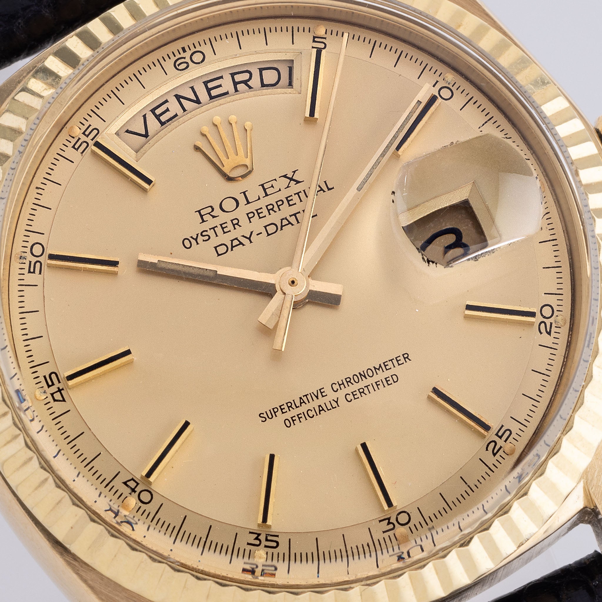 Rolex Day-date Yellow Gold Matte Champagne Dial ref 1803