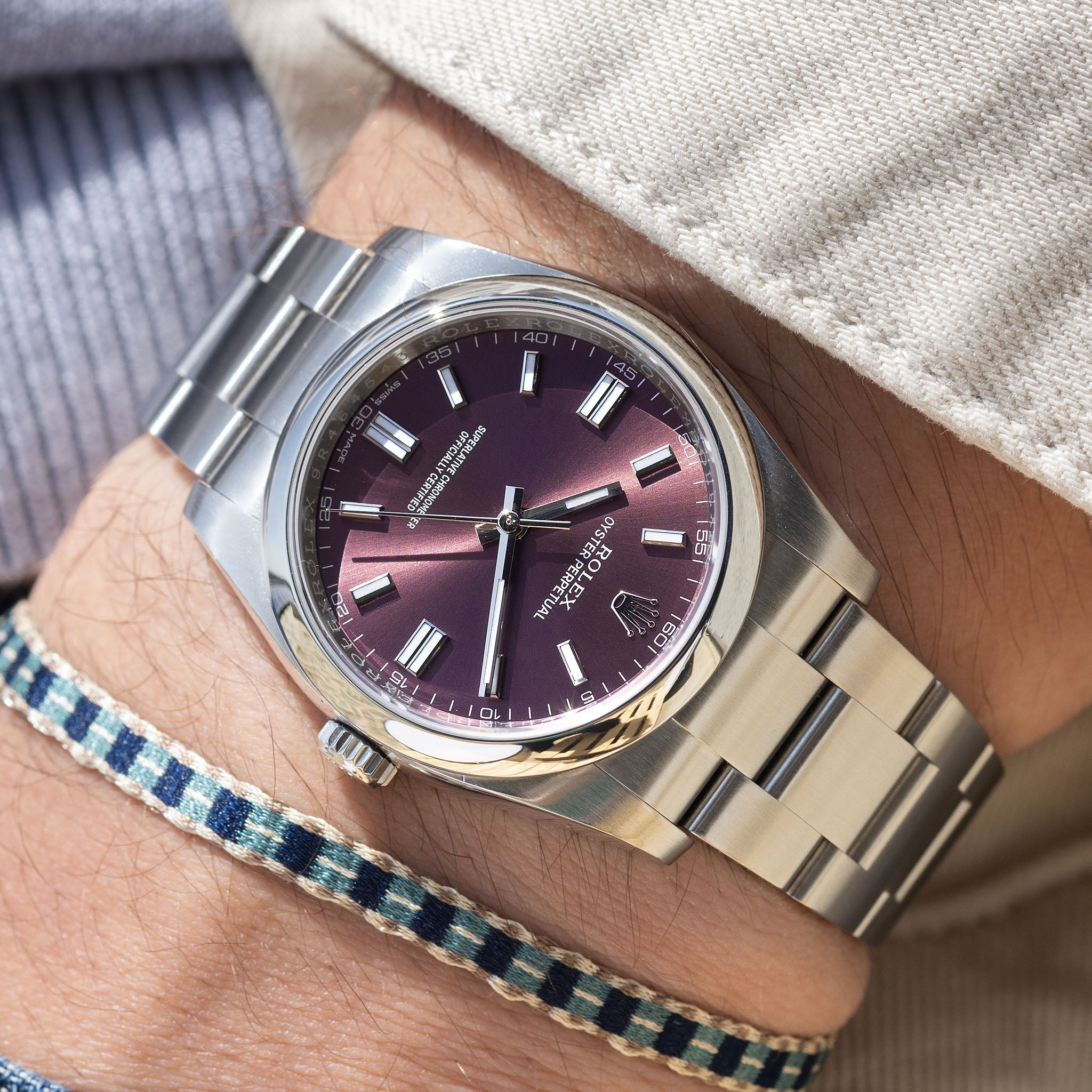 Rolex Oyster Perpetual Grape Dial ref 116000