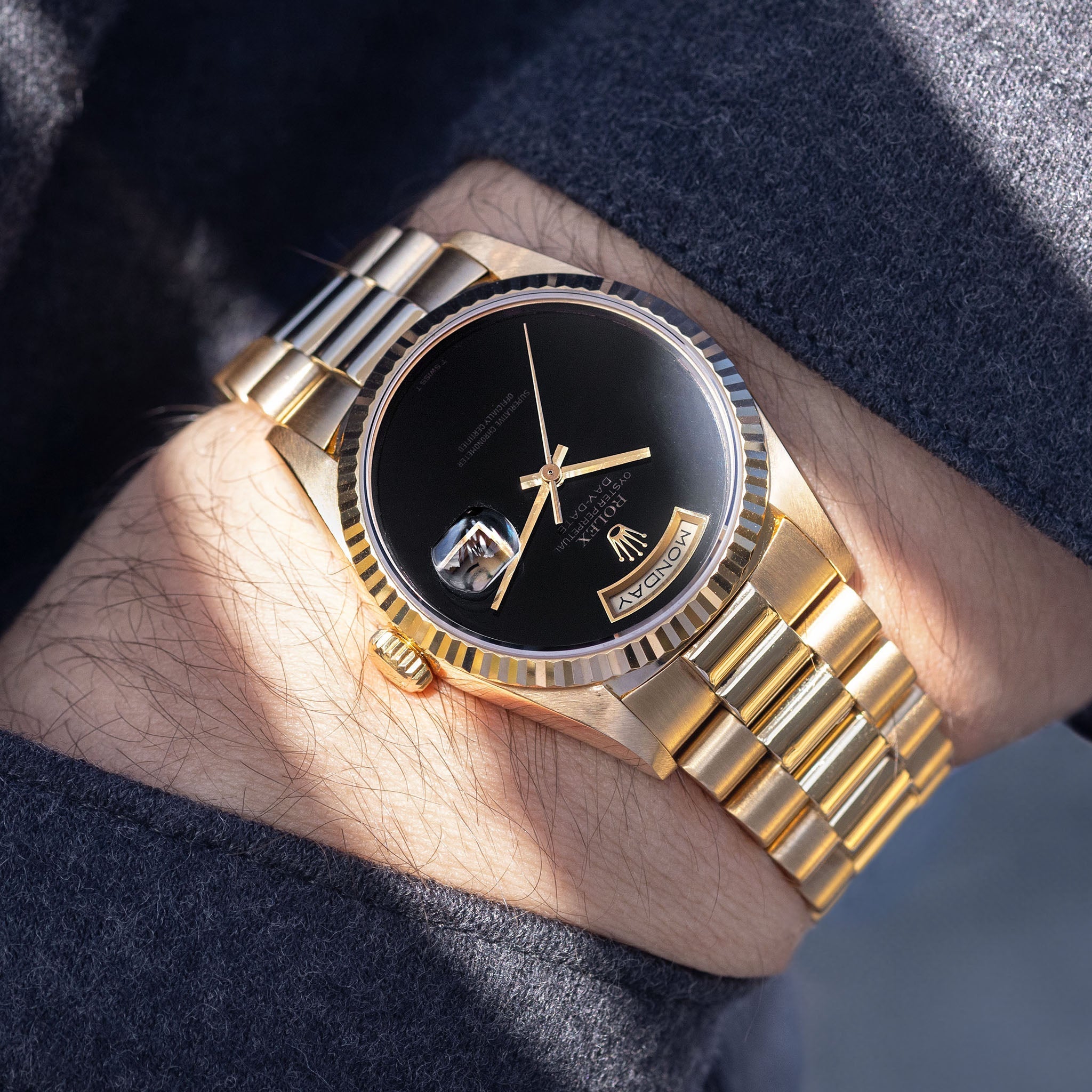 Rolex Day-Date 18238 Onyx Dial T Swiss T