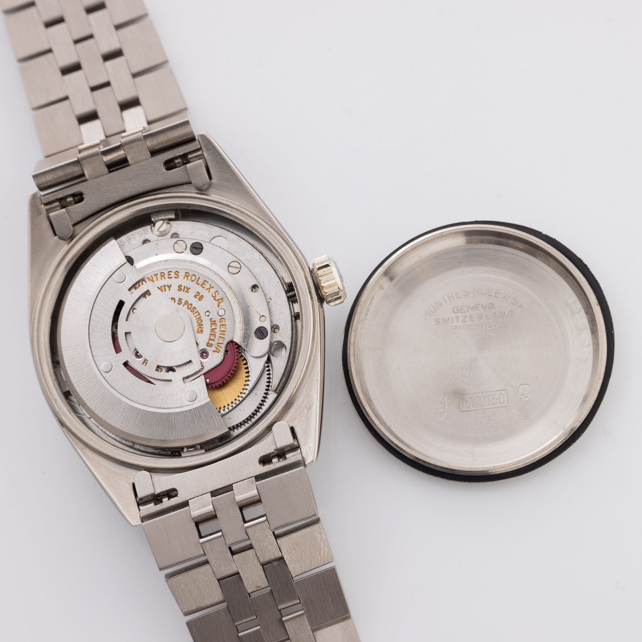 Rare Rolex Datejust 1601/9 White Gold Case -  Grey Dial