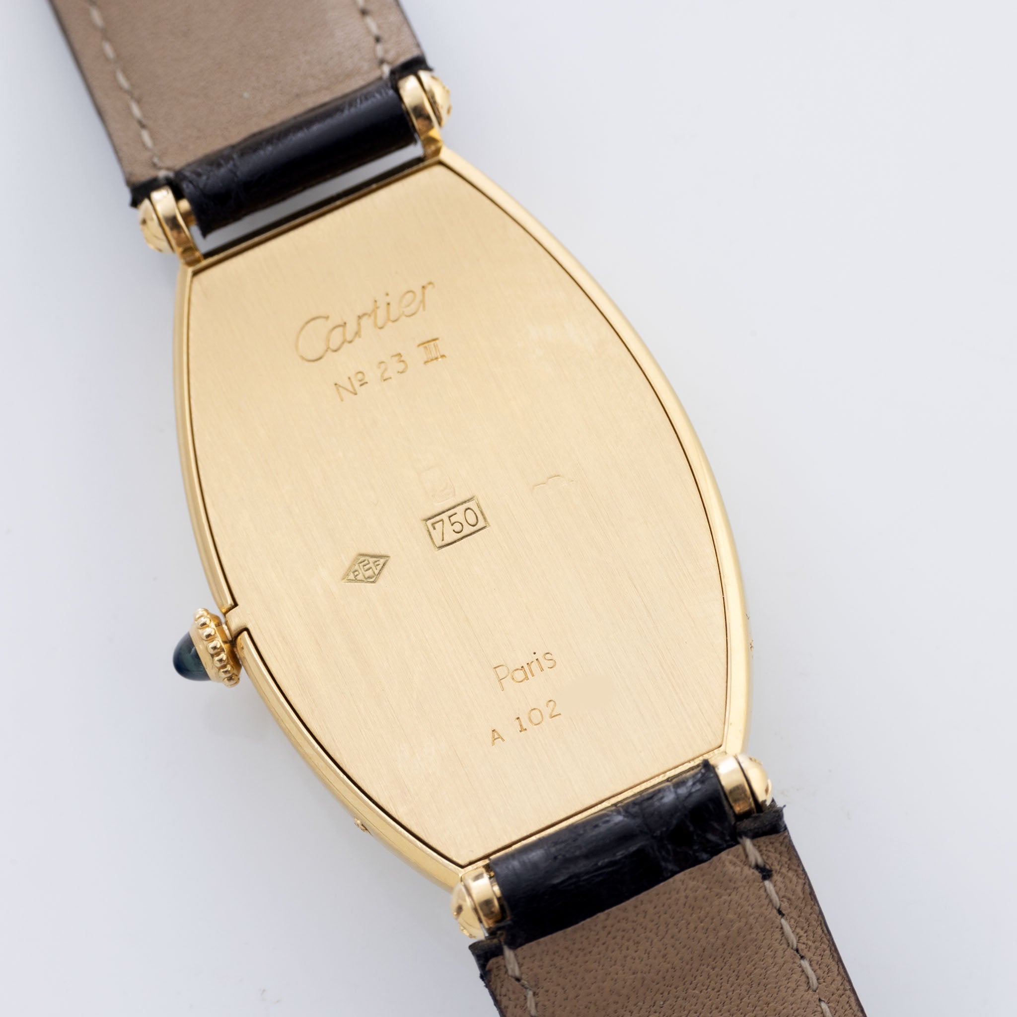 Cartier Paris Tonneau 18kt Yellow Gold “Paris “Dial