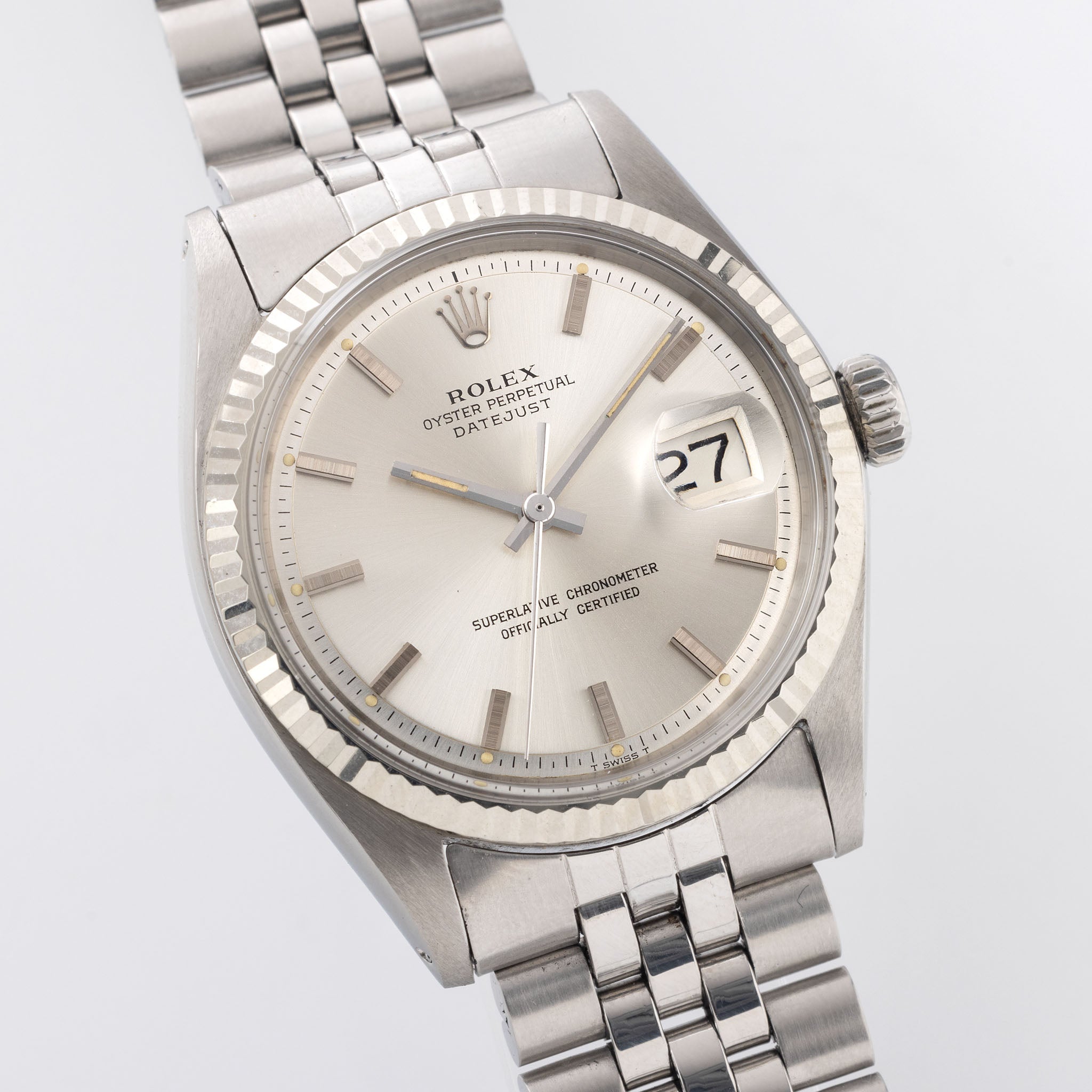 Rolex Datejust 1601 Silver Dial with Punched Papers