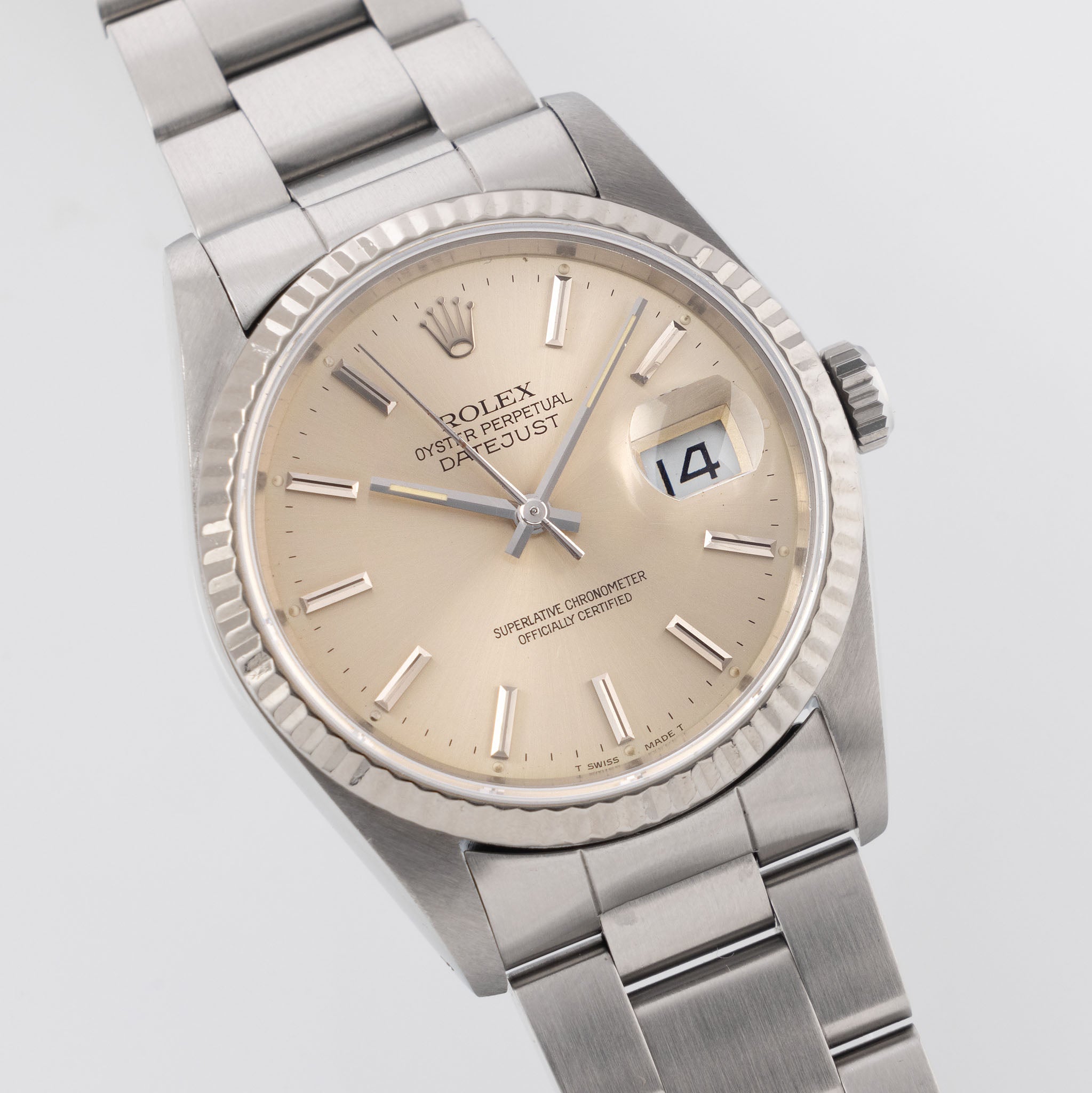 Rolex Datejust Silver Dial Ref 16234