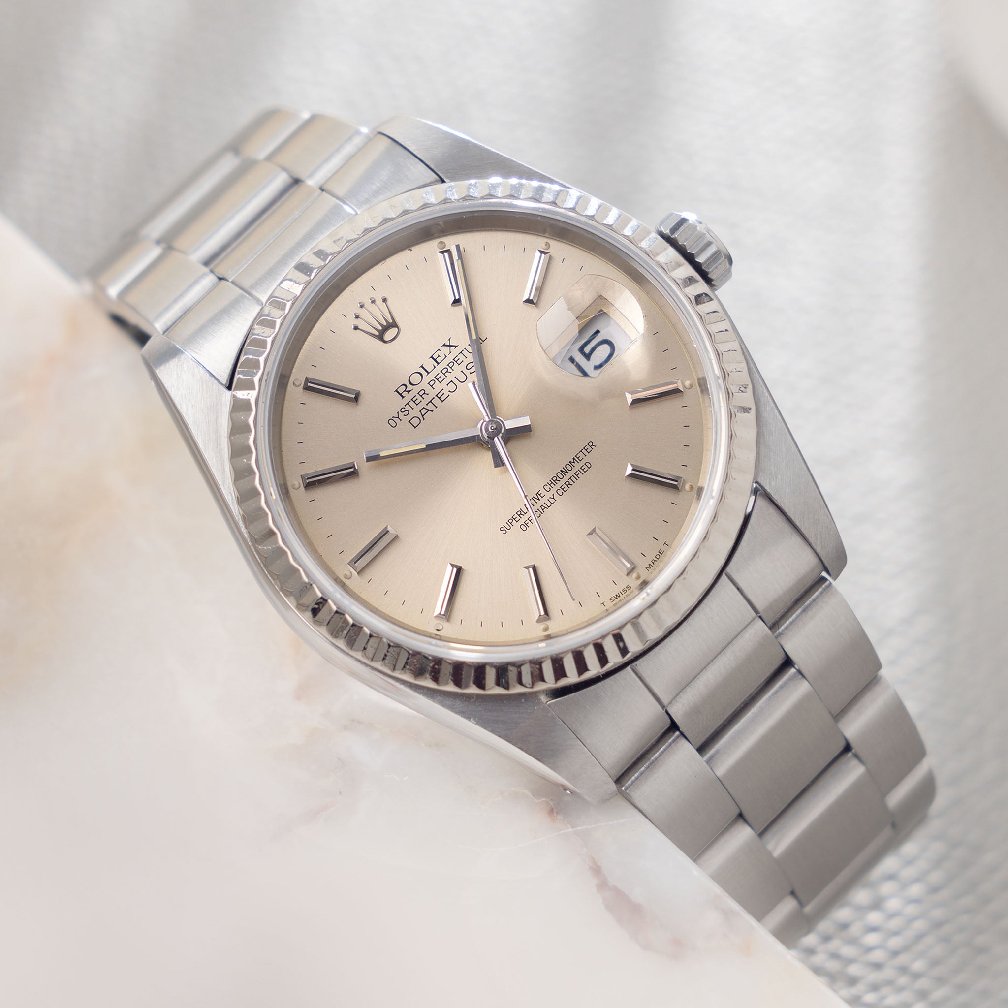 Rolex Datejust Silver Dial Ref 16234