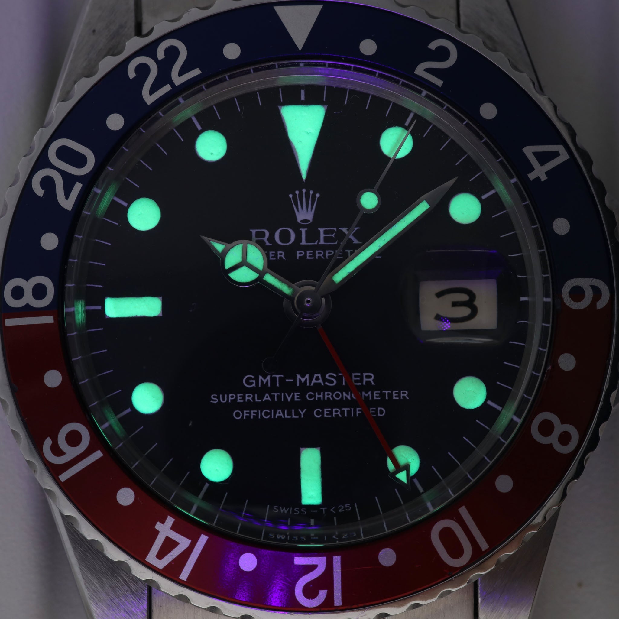 Rolex GMT-Master 1675 Mk0 Zinc-Sulfide Matte Dial