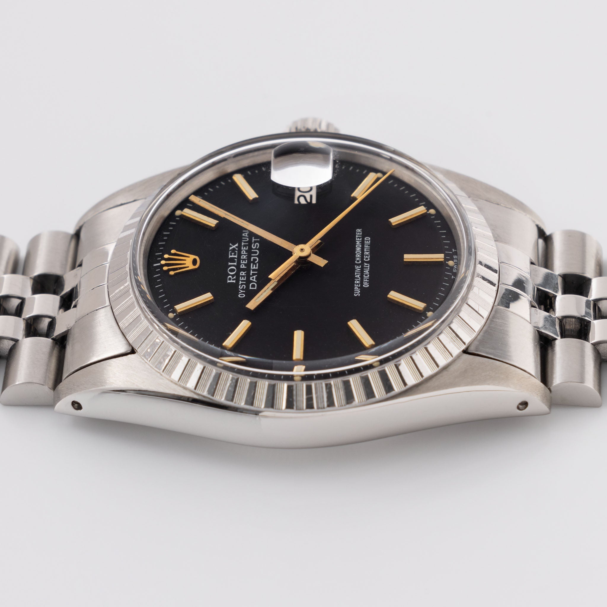 Rolex Datejust Matte Black Dial Ref 1603