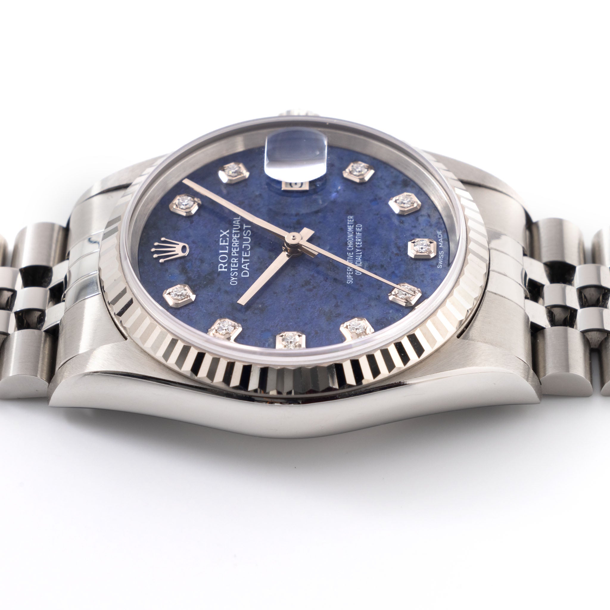 Rolex Datejust Sodalite Dial Ref 16234 Box and Papers set