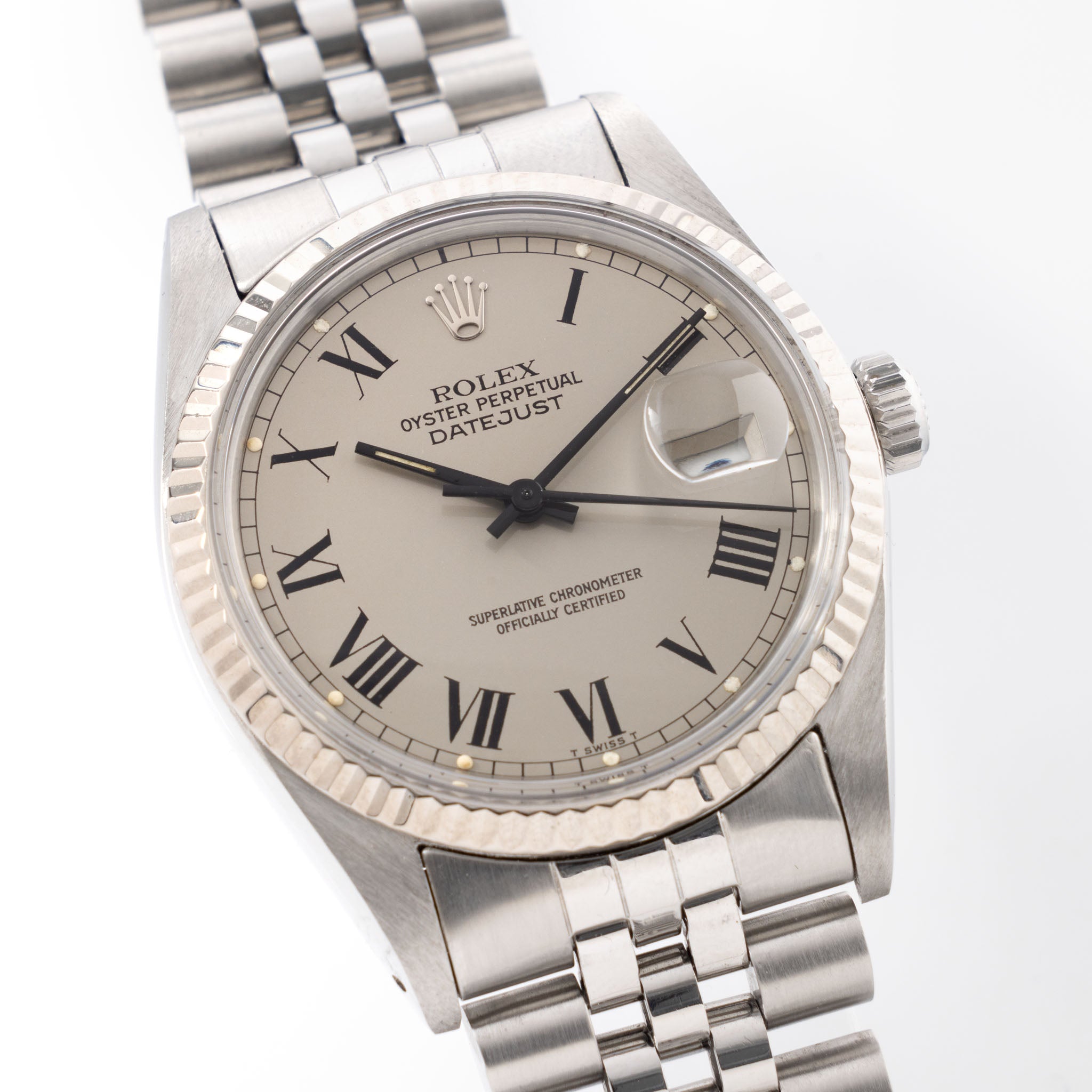 Rolex Datejust Reference 16014 rare Grey Buckley Dial