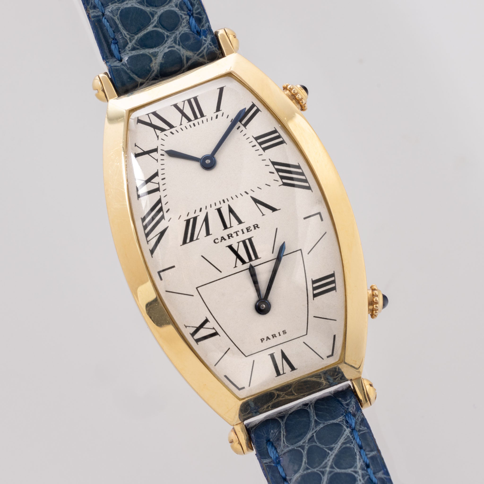 Cartier Paris Tonneau Dual Time 18kt Yellow Gold