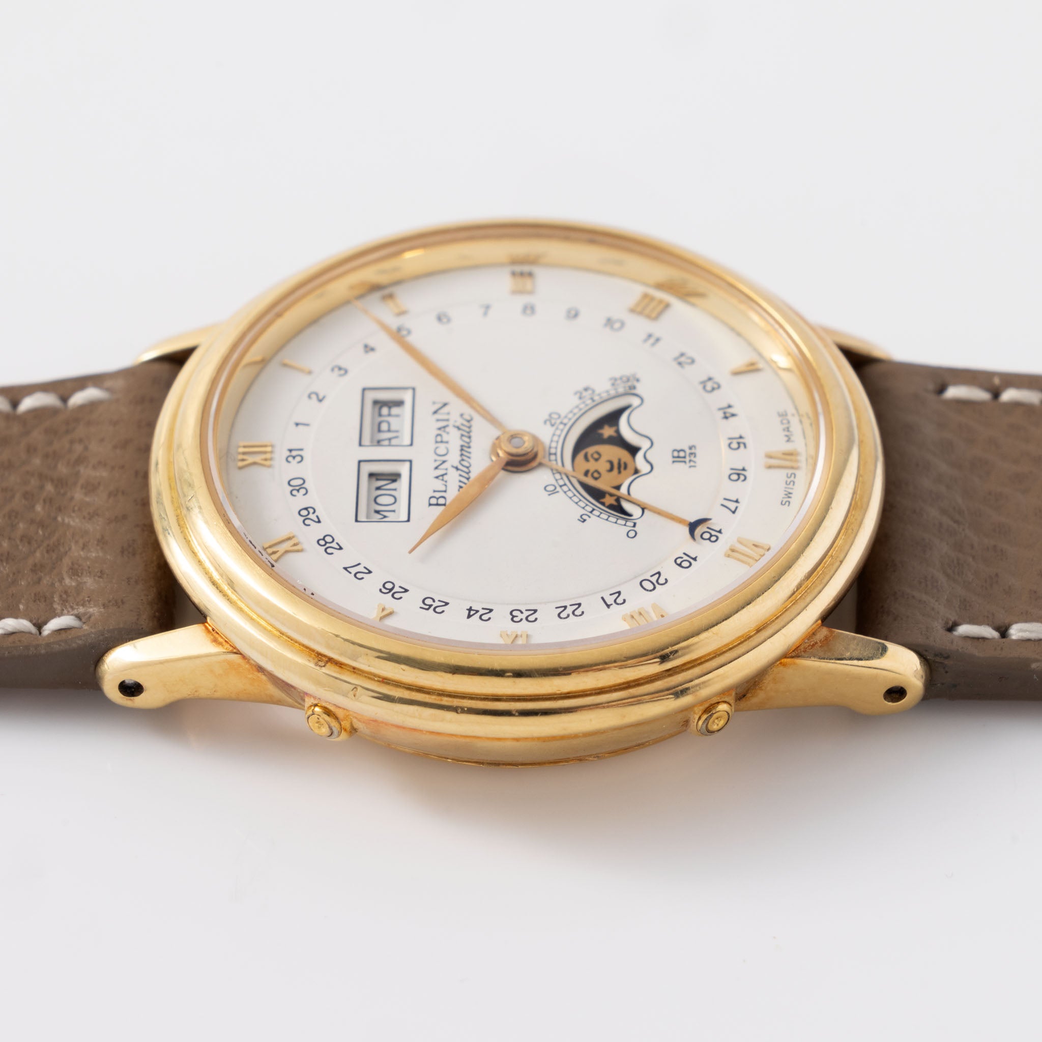 Blancpain Villeret Triple Calendar Yellow Gold Box and Papers Ref 6595-1418