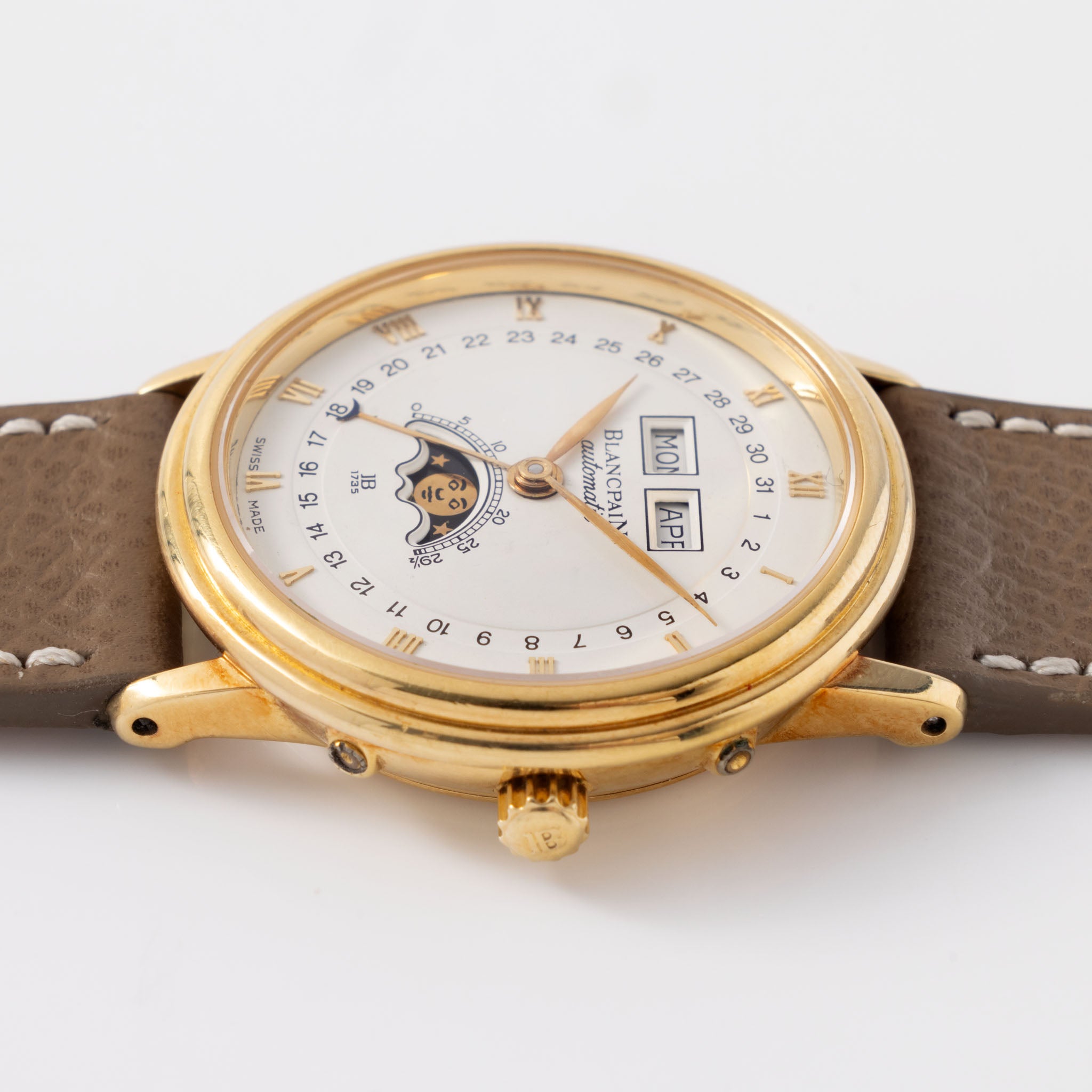 Blancpain Villeret Triple Calendar Yellow Gold Box and Papers Ref 6595-1418