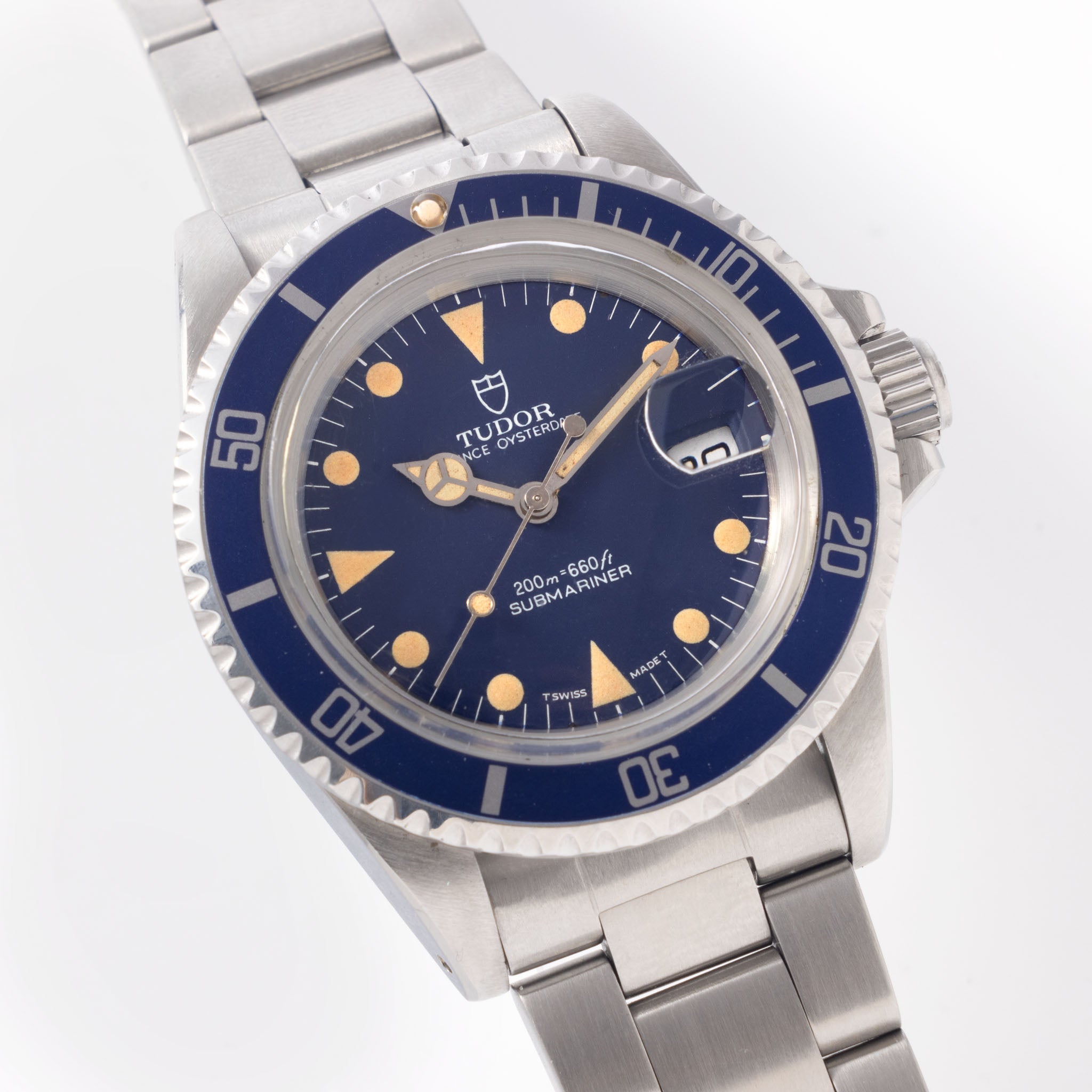 Tudor Submariner ref. 79090 Blue dial with vivid patina