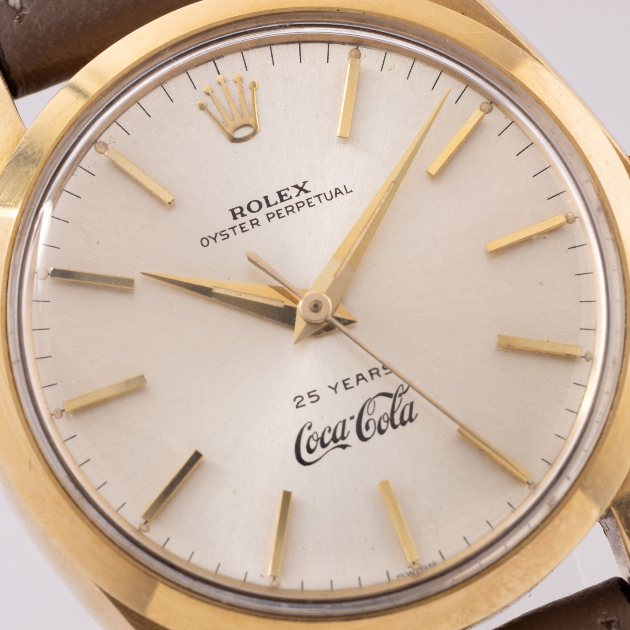 Rolex Oyster Perpetual Ref. 1002 ‘Coca Cola 25 Years’ Dial in 14K Yellow Gold