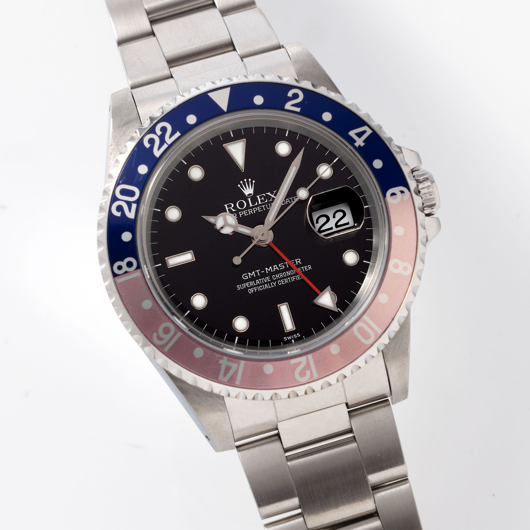 Rolex Gmt-master Swiss only dial ref 16700 Box and papers set faded Pepsi