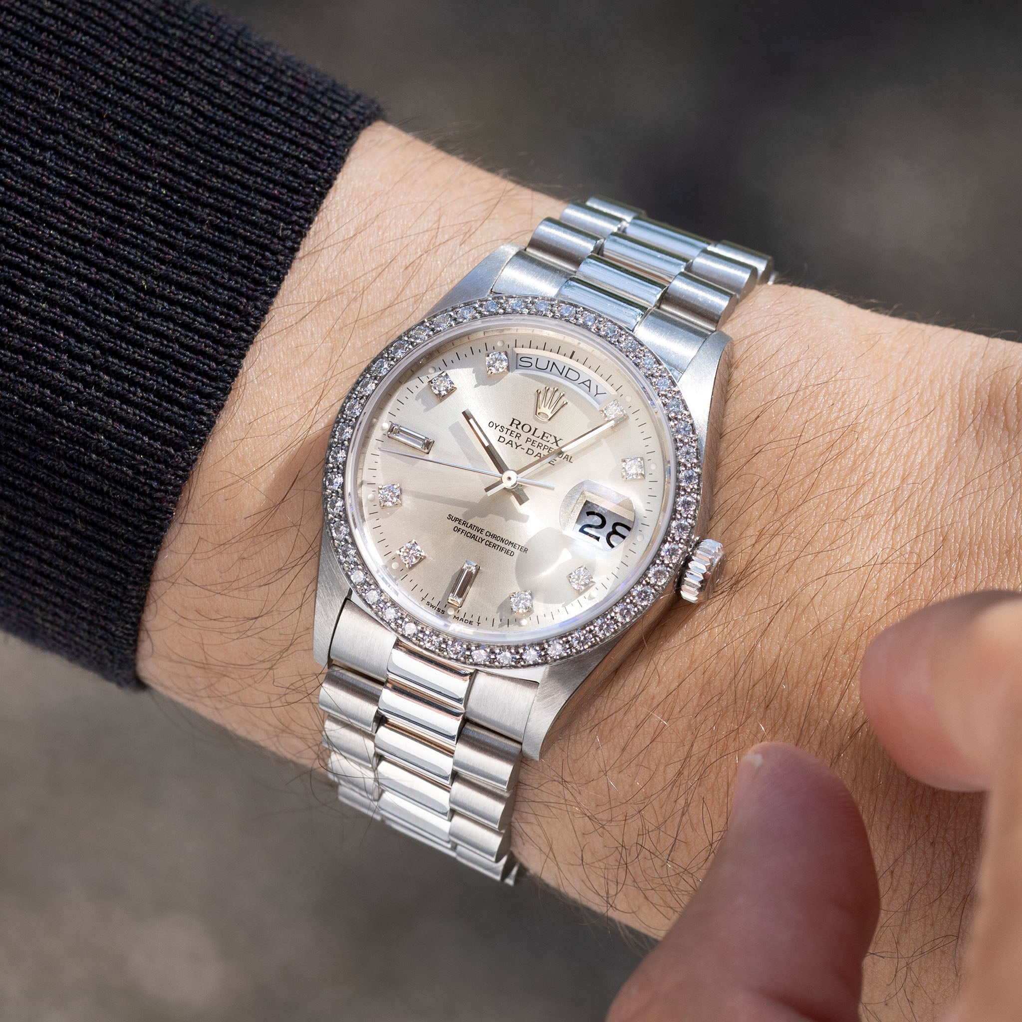Rolex Day-Date platinum 18046 big diamond dial - incoming