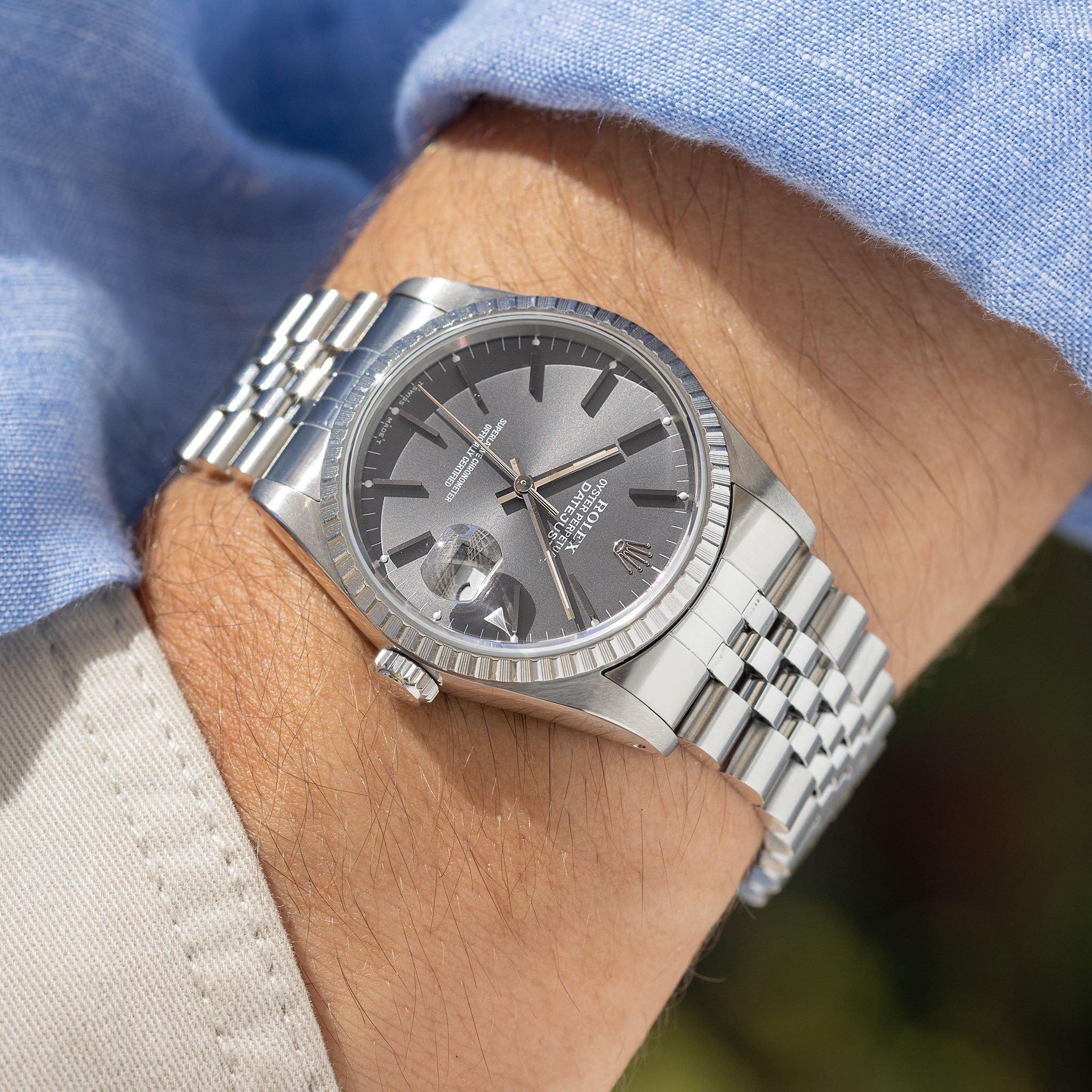 Rolex Datejust Grey dial ref 16220 