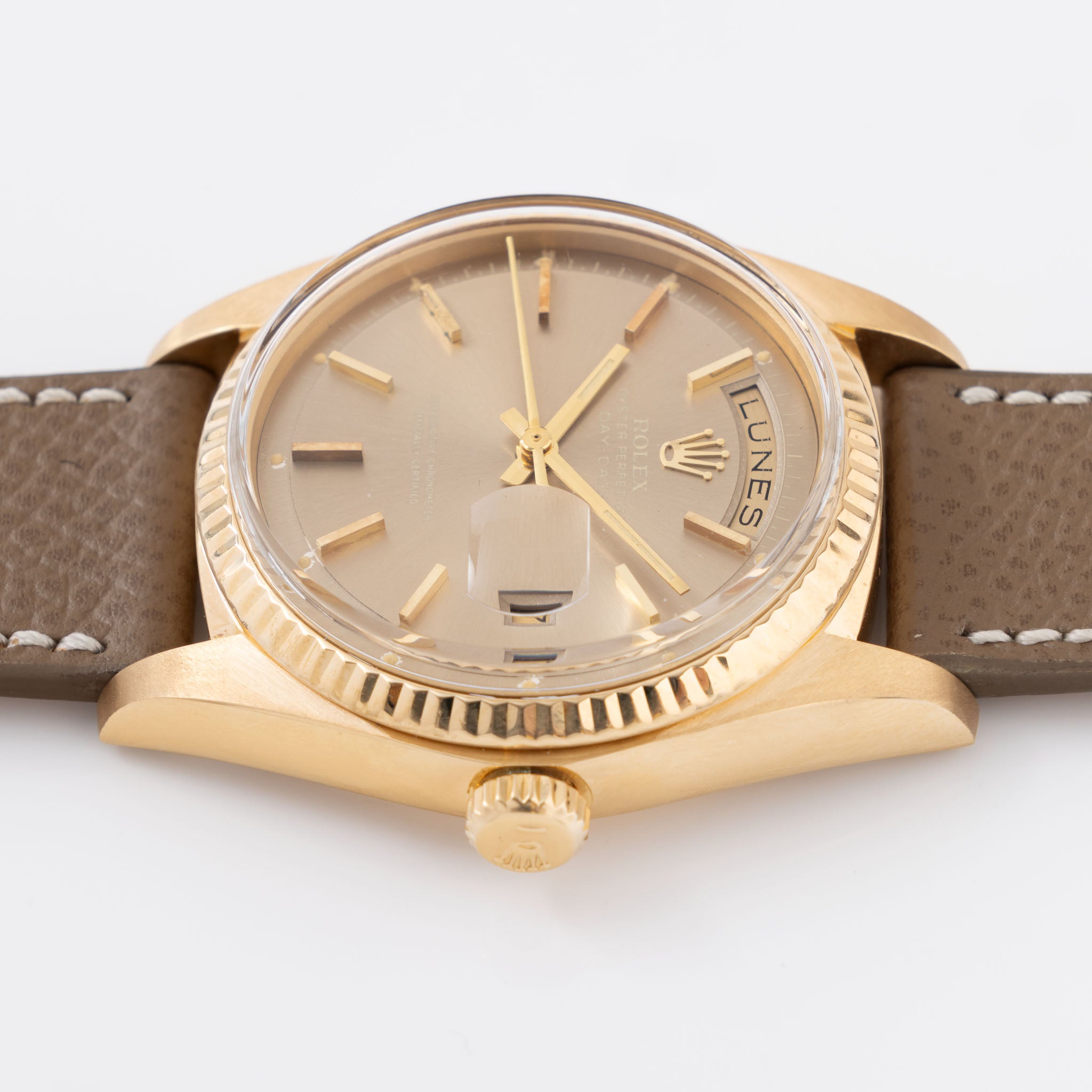 Rolex Day-Date in yellow gold Havana dial ref 1803