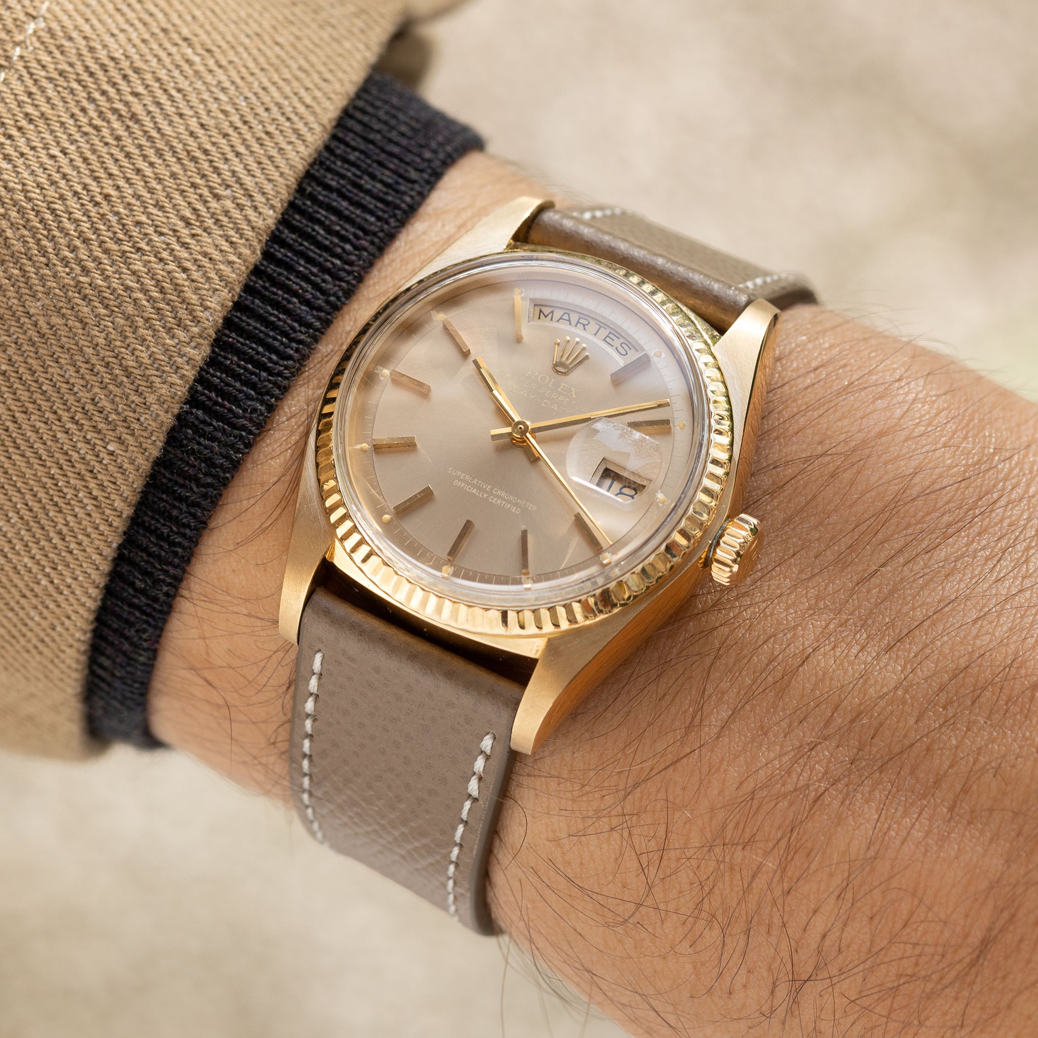 Rolex Day-Date in yellow gold Havana dial ref 1803