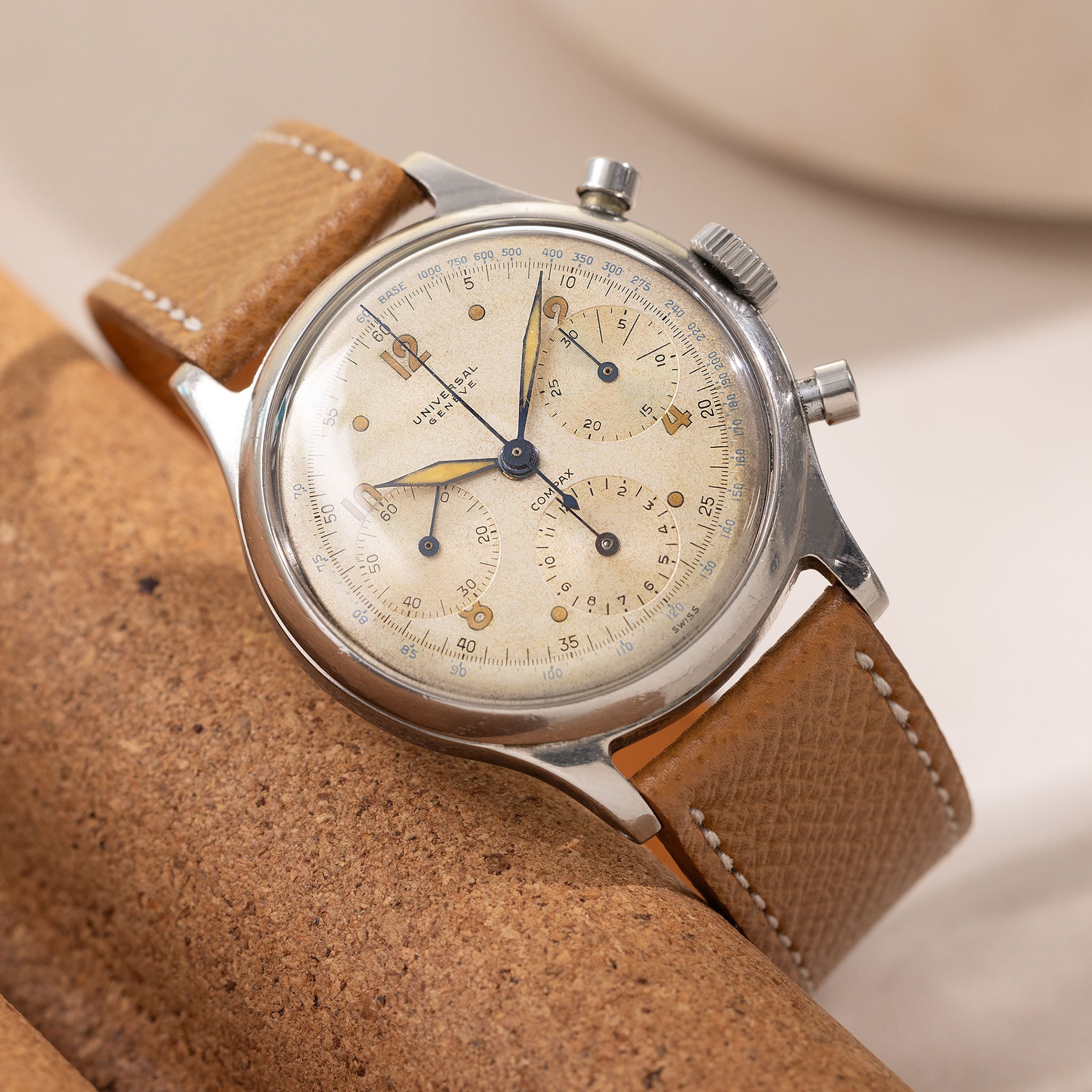 Universal Genève Compax Chronograph in Steel Screw-Down Case