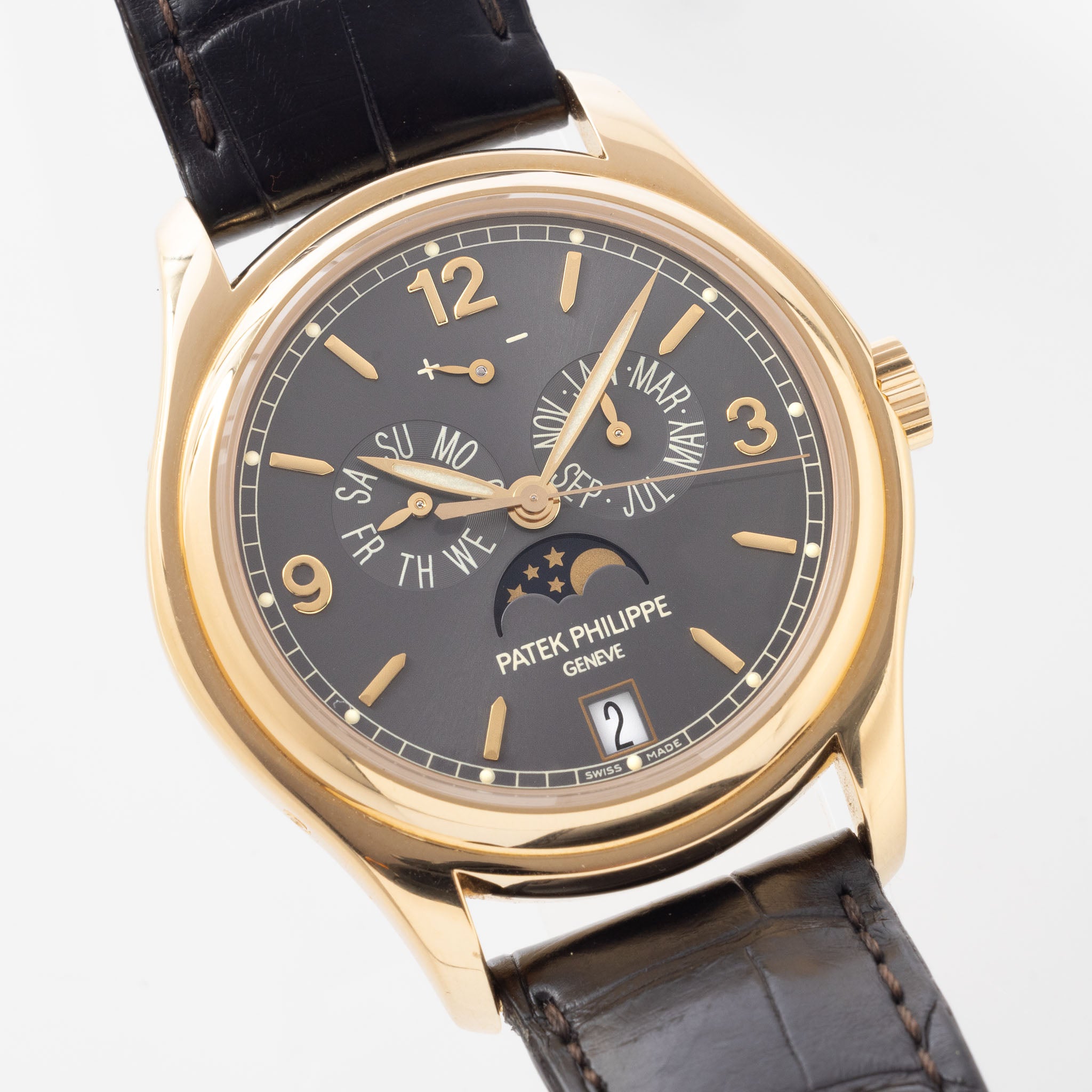 Patek Philippe Annual Calendar / Moon Phase in 18k Yellow Gold Ref. 5146J with Original Box