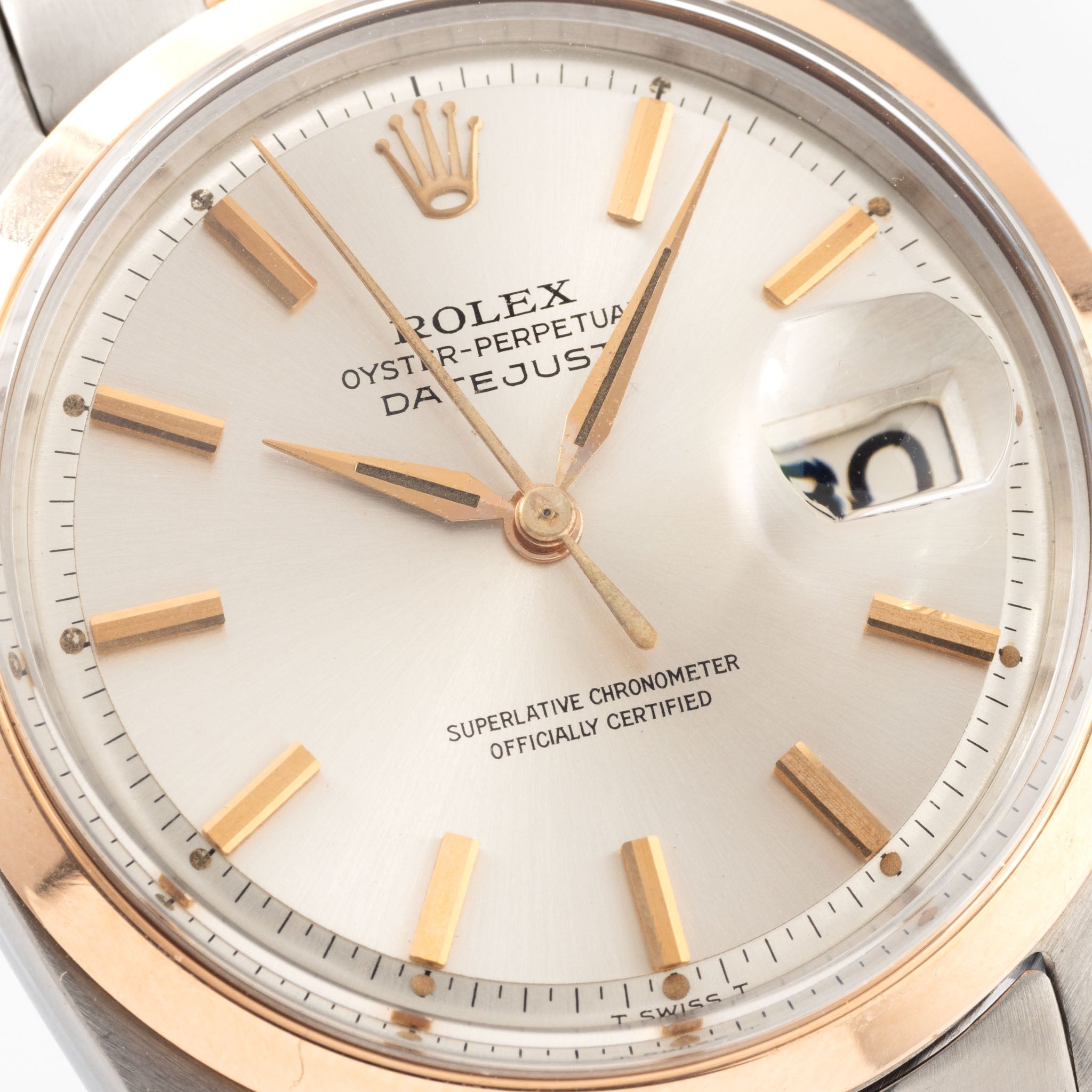 Rolex Datejust Silver Dial Steel and Rose Gold Ref. 1600