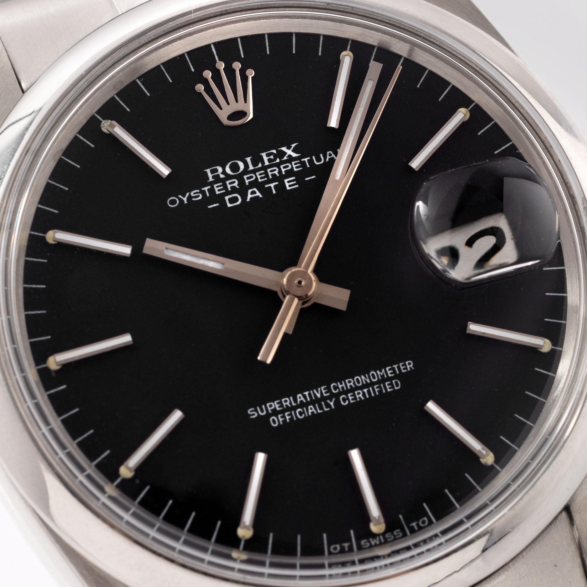 Rolex Oyster Perpetual Date Black Sigma Dial Ref 1500