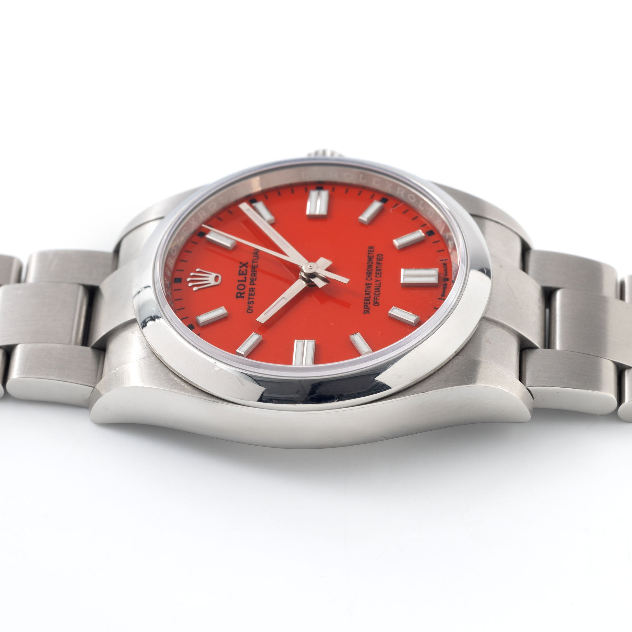 Rolex Oyster Perpetual "Coral" Red Dial Full Set Ref 126000