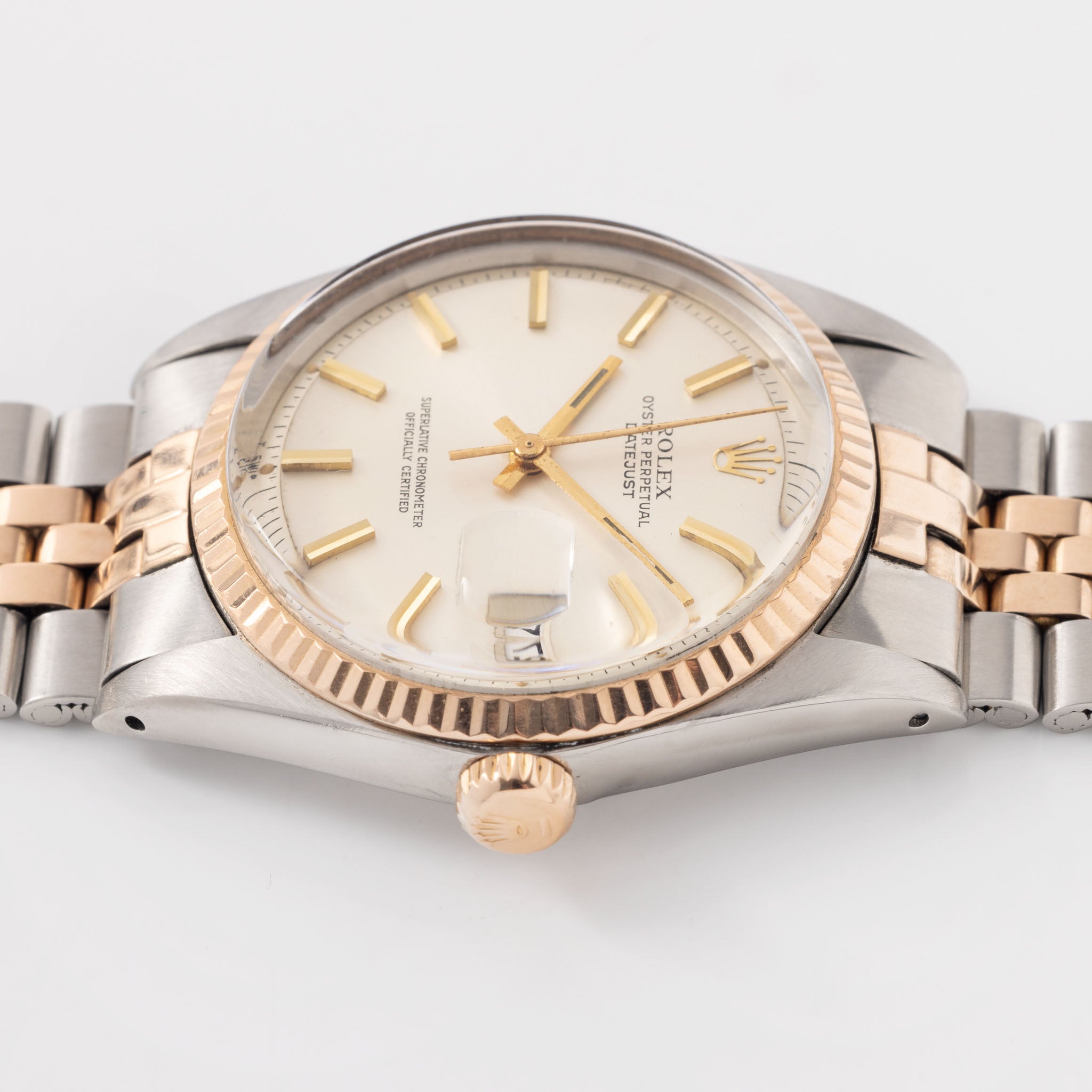 Rolex Datejust Silver Dial Steel and Rose Gold Execution Ref. 1601