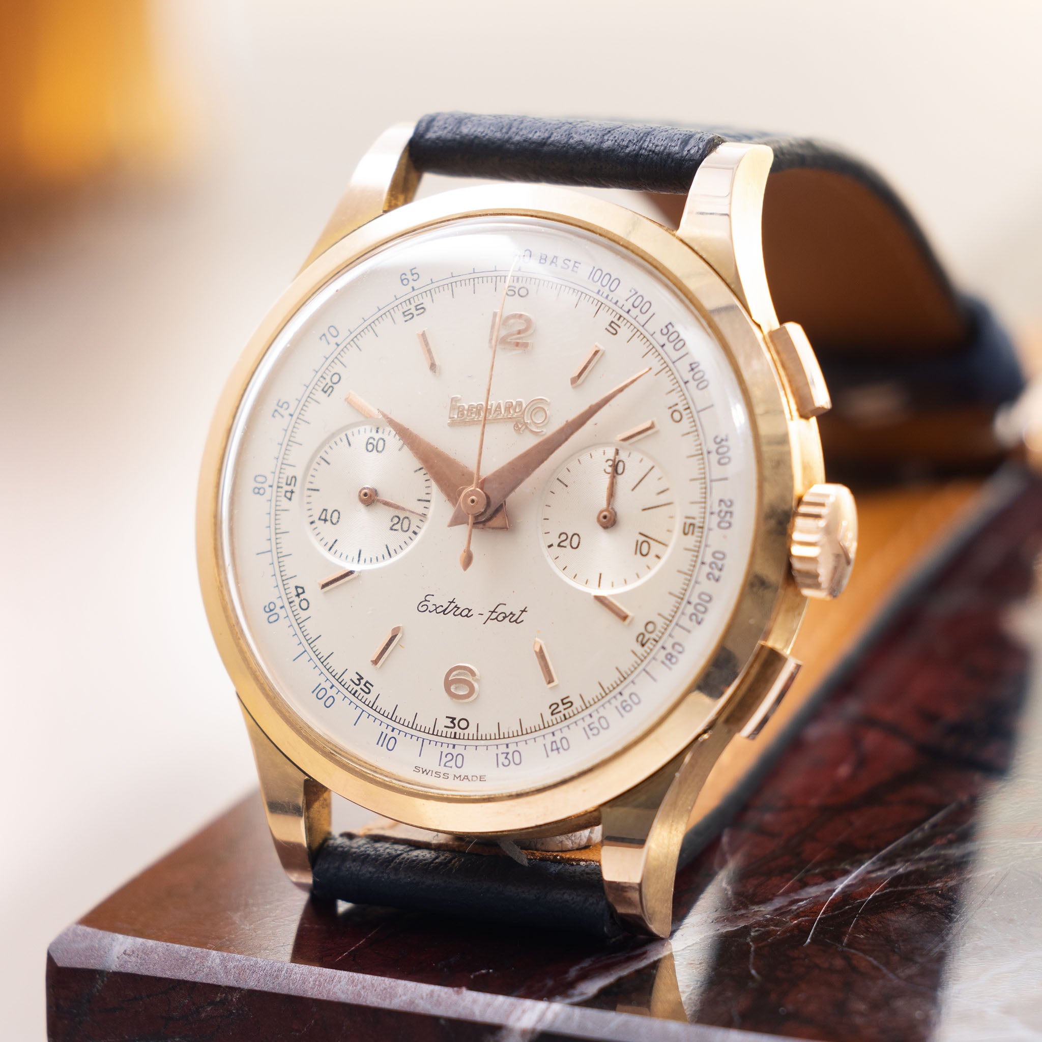 Eberhard & Co. Flyback Chronograph Extra-Fort in 18k Rose Gold Ref. 14003