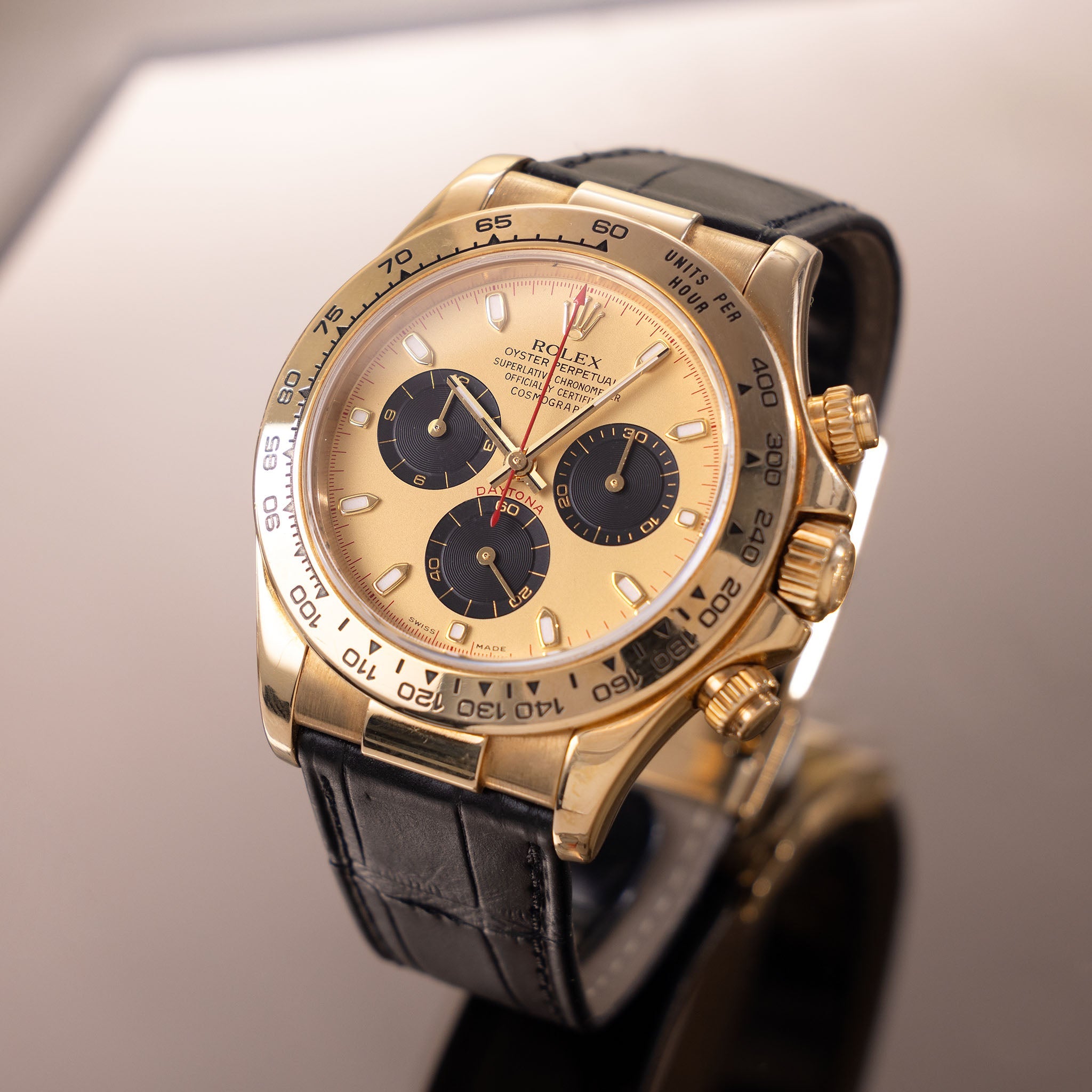 Rolex Daytona 116518 lemon Newman dial in 18k yellow gold - incoming