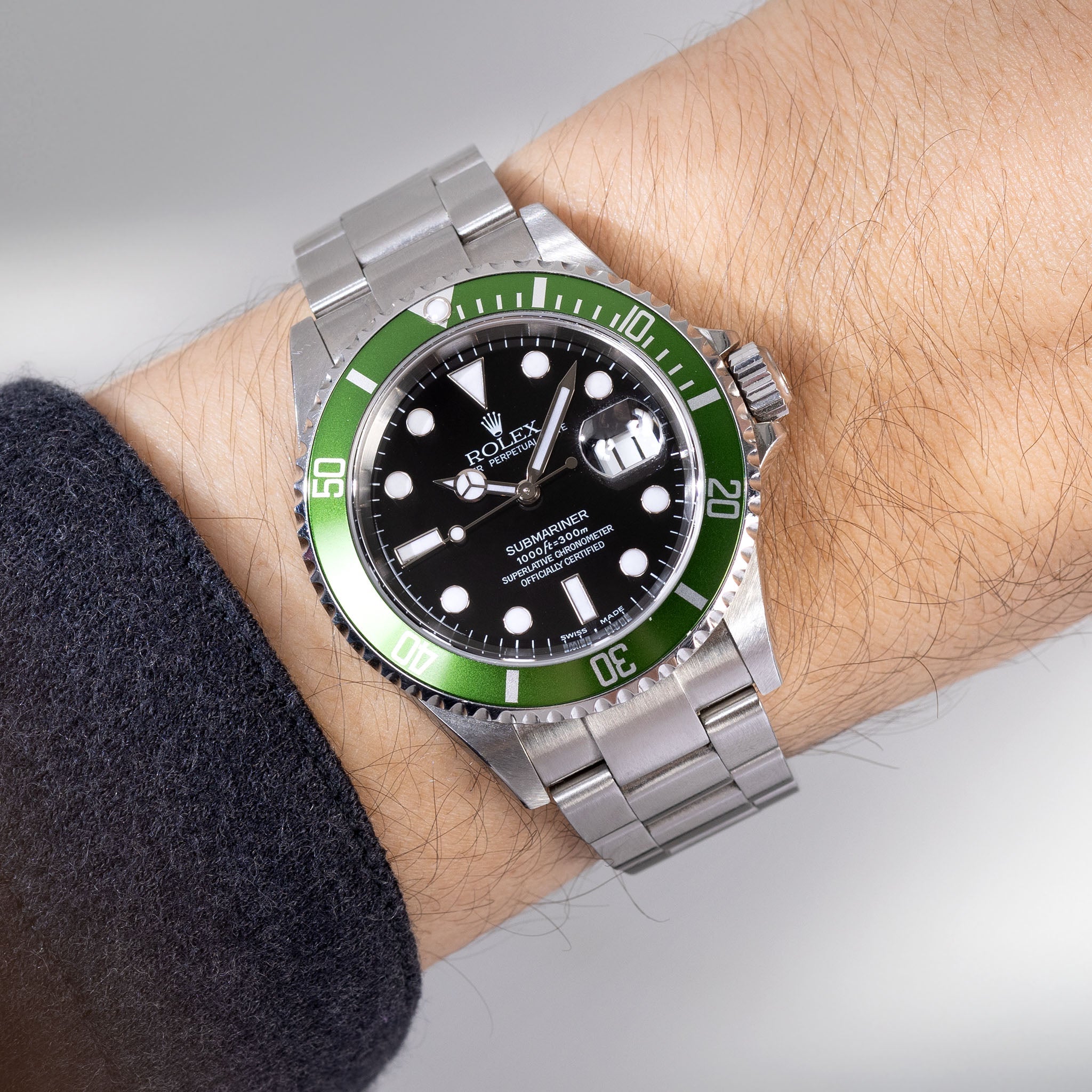Rolex Submariner “Kermit - Flat Four” Submariner with Box and Hangtags Ref. 16610LV