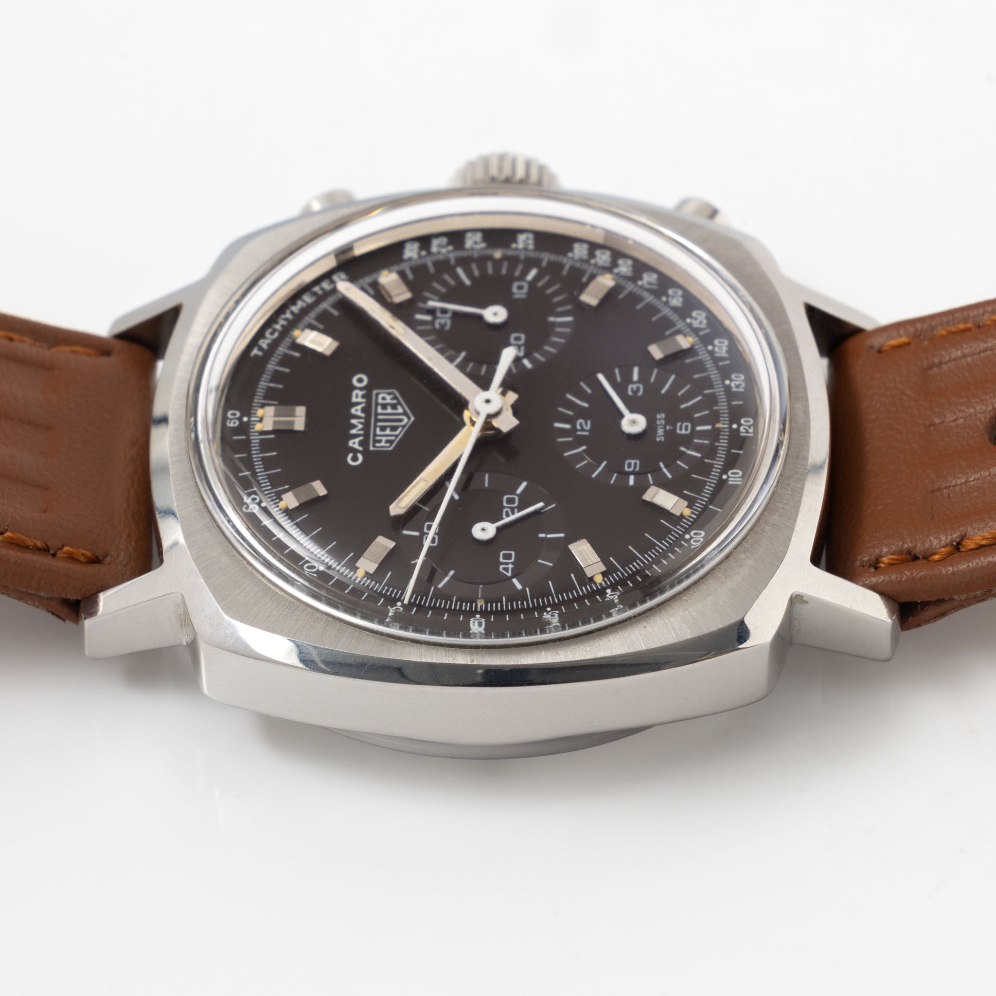 Heuer Camaro “Tachymeter” brown dial ref 7220