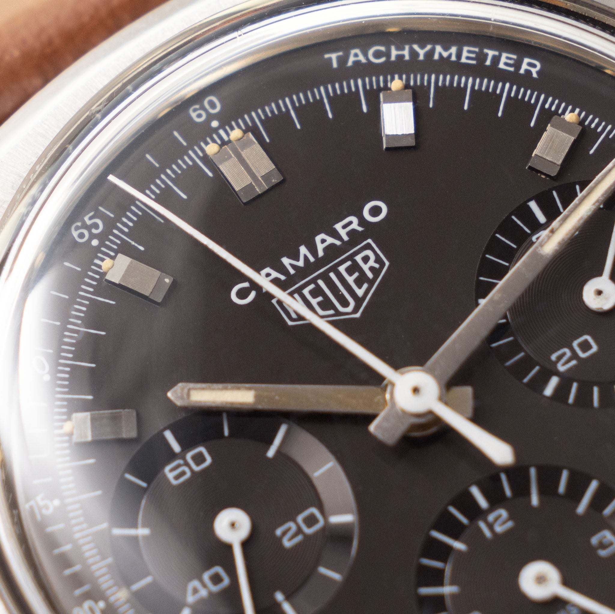 Heuer Camaro “Tachymeter” brown dial ref 7220