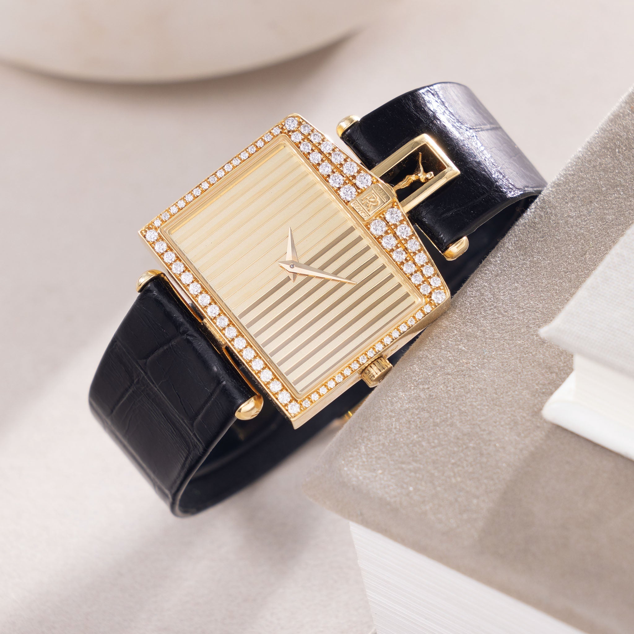 Corum "Rolls Royce" In 18K Yellow Gold With Diamonds