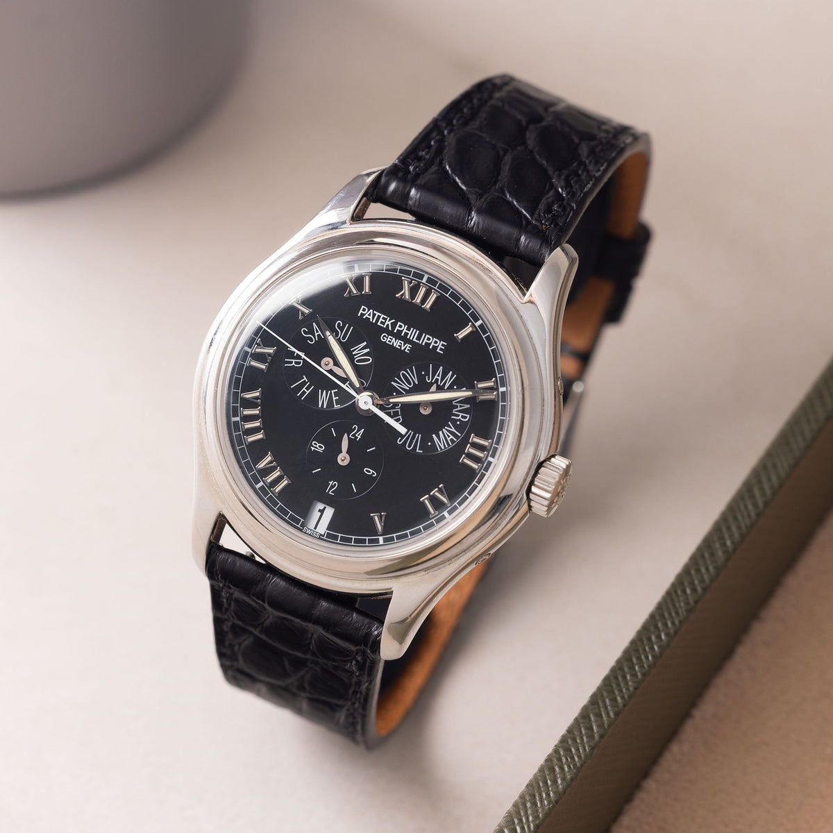 Patek Philippe Annual Calendar 5035P in Platinum Black Dial 