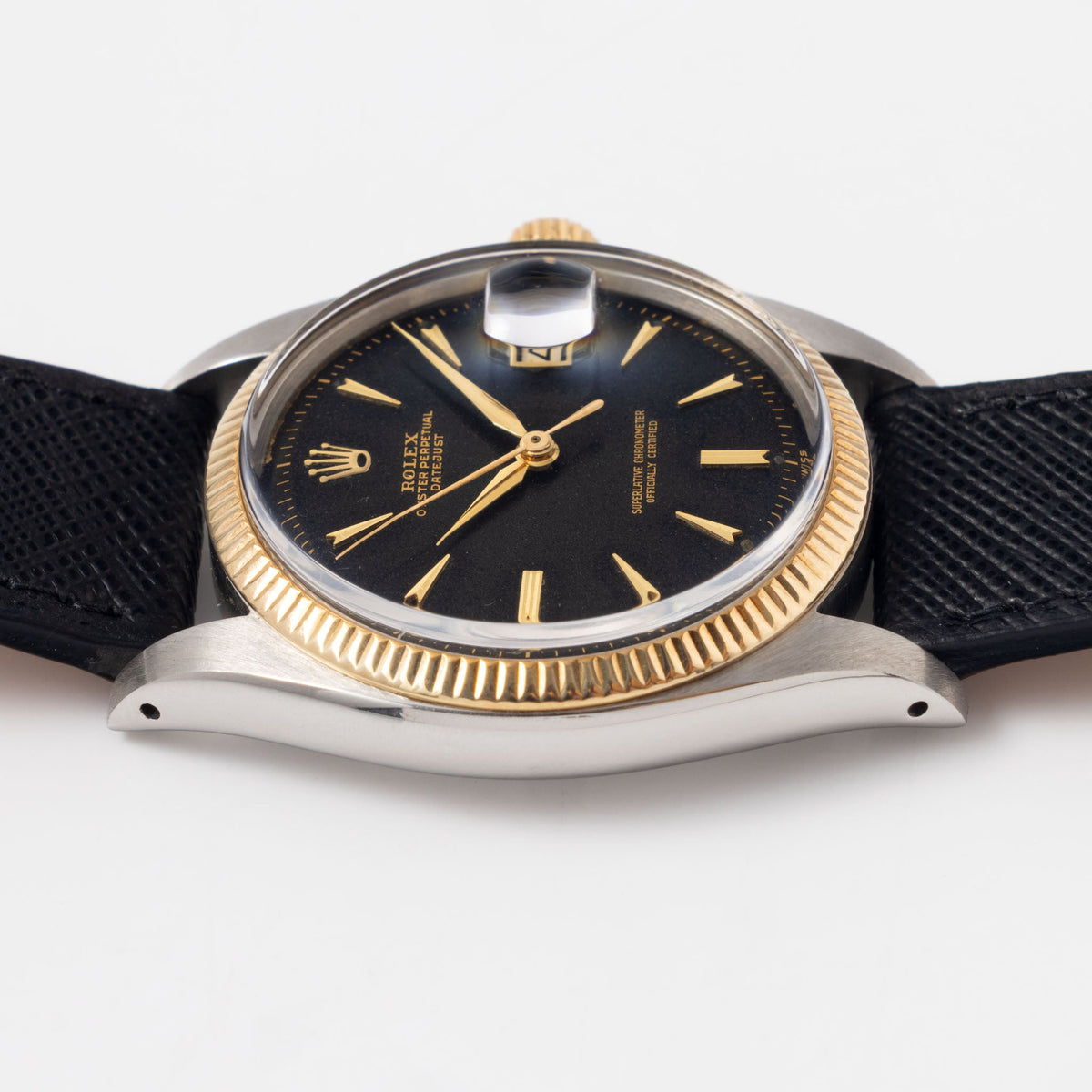 Rolex Datejust Gilt Dial ref 6605 Steel and Gold execution