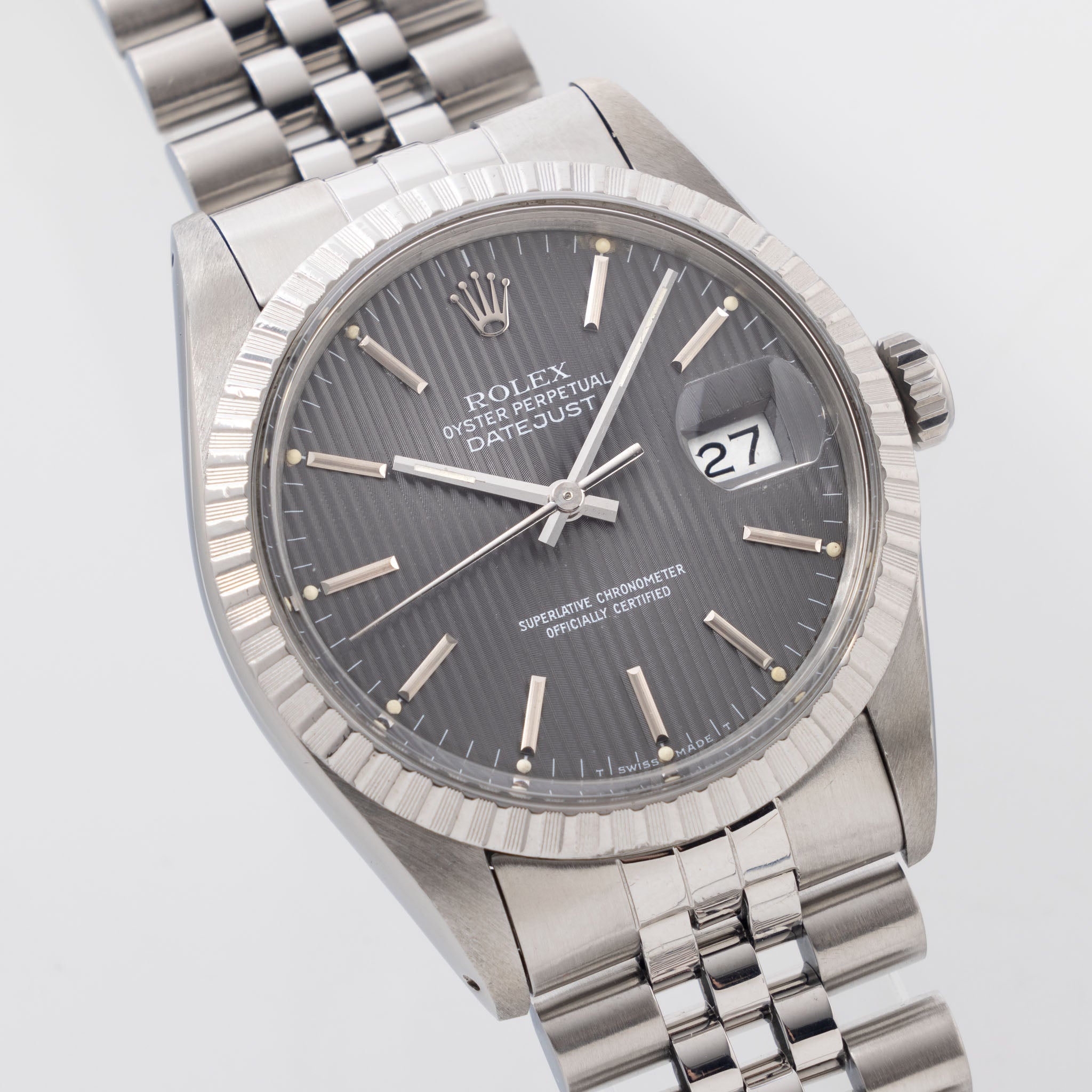 Rolex Datejust Ref. 16030 Grey Tapestry Dial