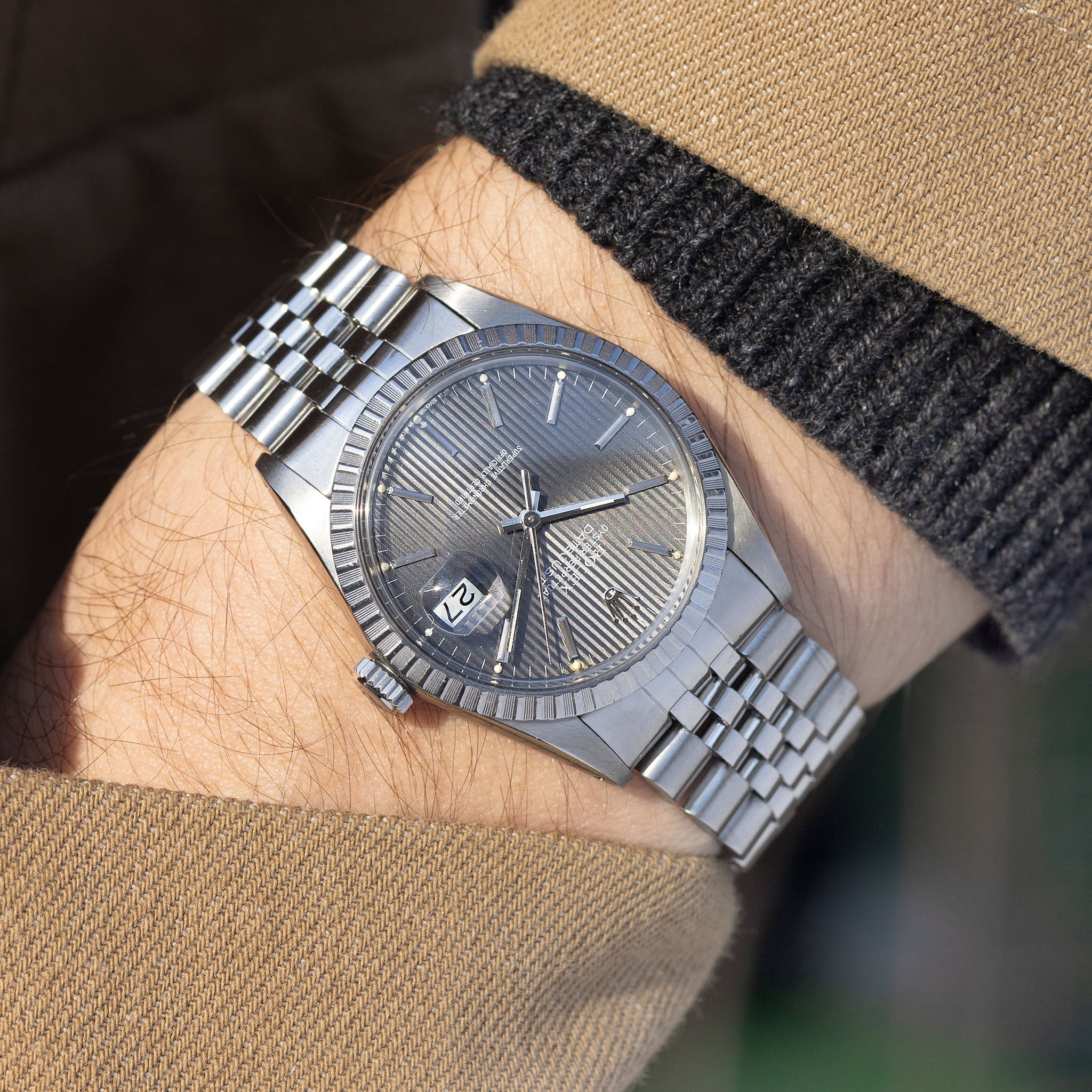 Rolex Datejust Ref. 16030 Grey Tapestry Dial