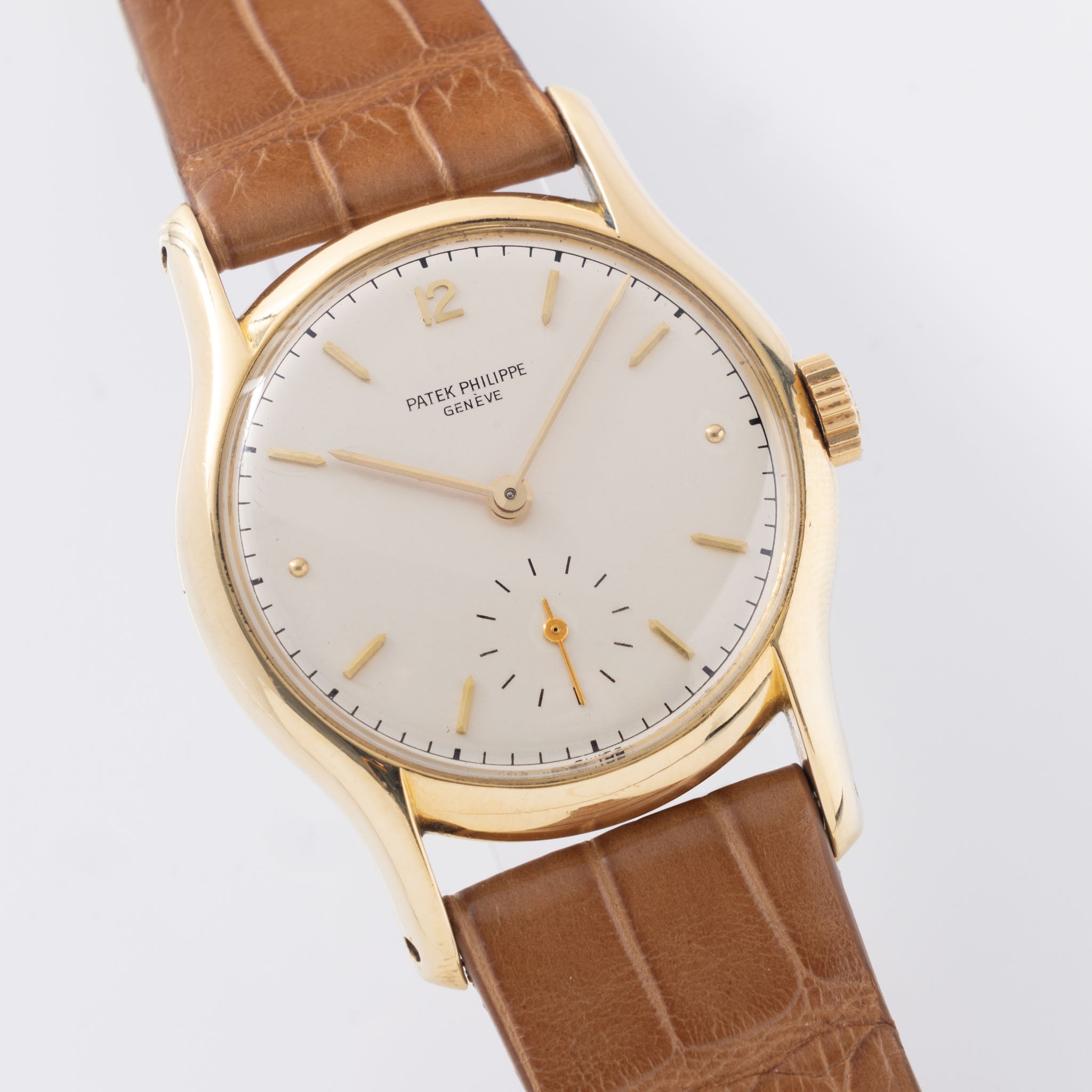 Patek Philippe Calatrava Silver Dial Ref. 2406J with Small Seconds in 18K Yellow Gold